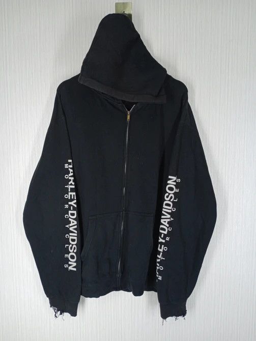 Harley Davidson Vintage 90's Harley Davidson Big Skulls Hoodie Distressed Size US XL / EU 56 / 4 - 3 Thumbnail
