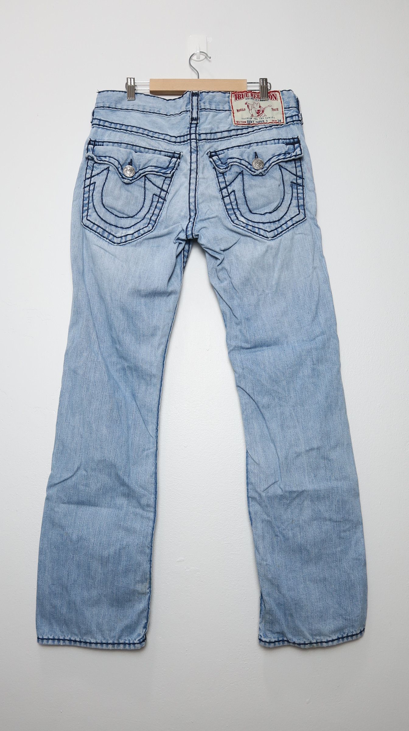 True Religion Vintage True Religion Ricky Super Distressed Denim Size US 32 / EU 48 - 10 Thumbnail
