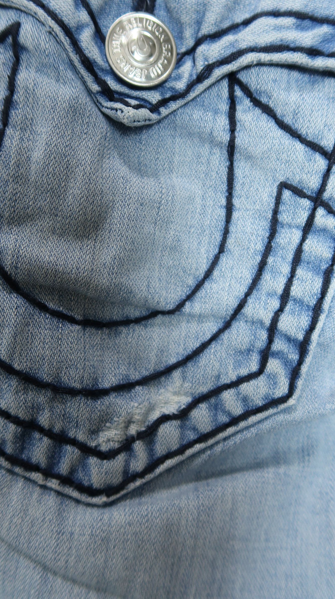 True Religion Vintage True Religion Ricky Super Distressed Denim Size US 32 / EU 48 - 18 Thumbnail