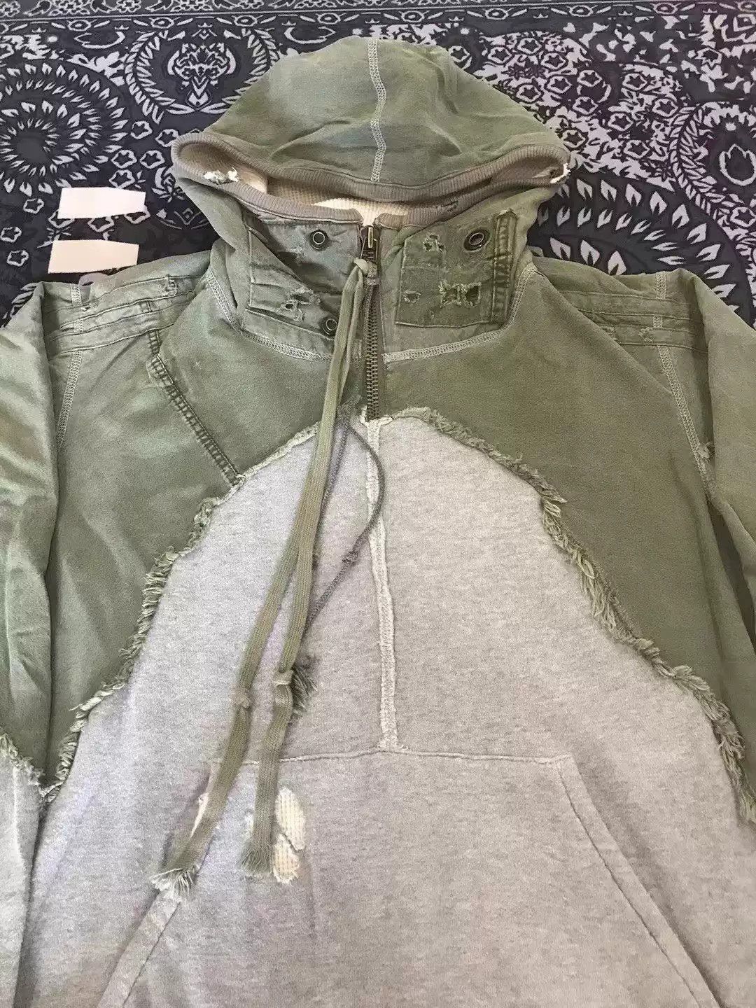 Greg Lauren Greg Lauren Patchwork Hoodie Size 1 Army Green Size US S / EU 44-46 / 1 - 4 Thumbnail