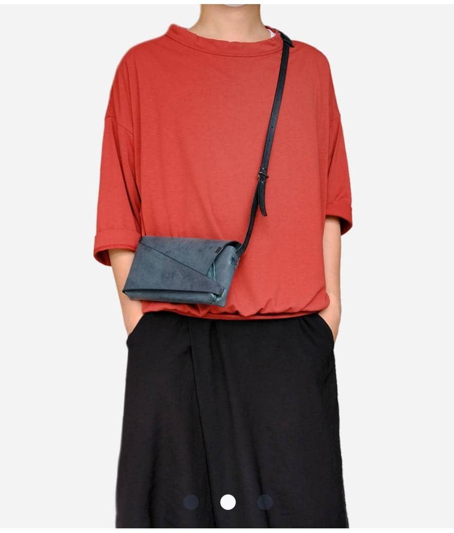 Japanese Brand NO.NO.YES! SHOSA ORIGAMI FULL LEATHER SLING BAG Size ONE SIZE - 1 Thumbnail