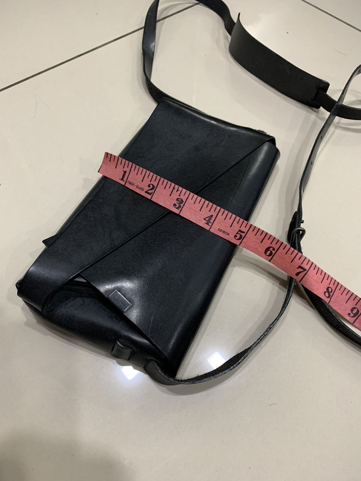 Japanese Brand NO.NO.YES! SHOSA ORIGAMI FULL LEATHER SLING BAG Size ONE SIZE - 5 Thumbnail
