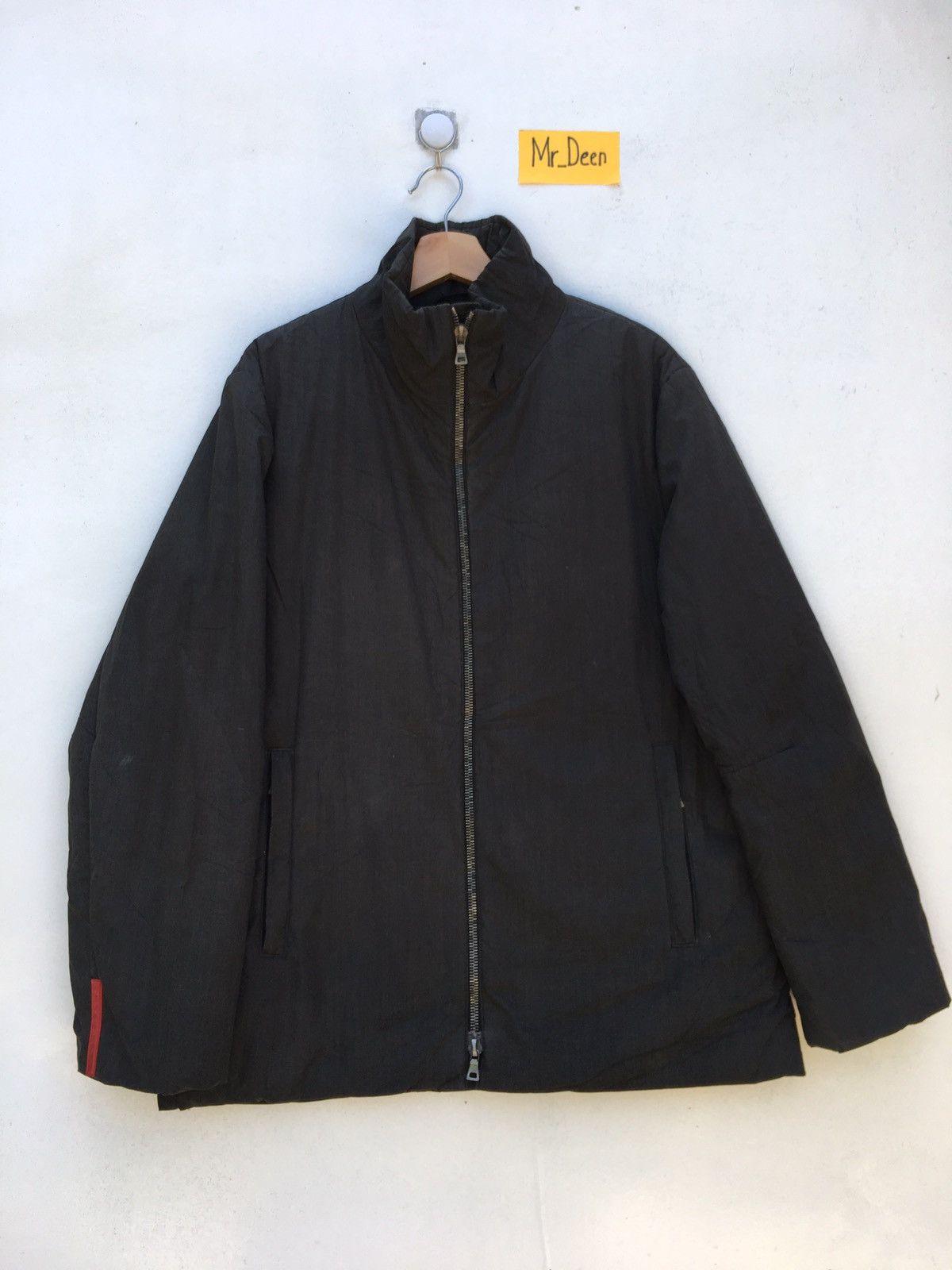 Black Long Re-Nylon down jacket | PRADA