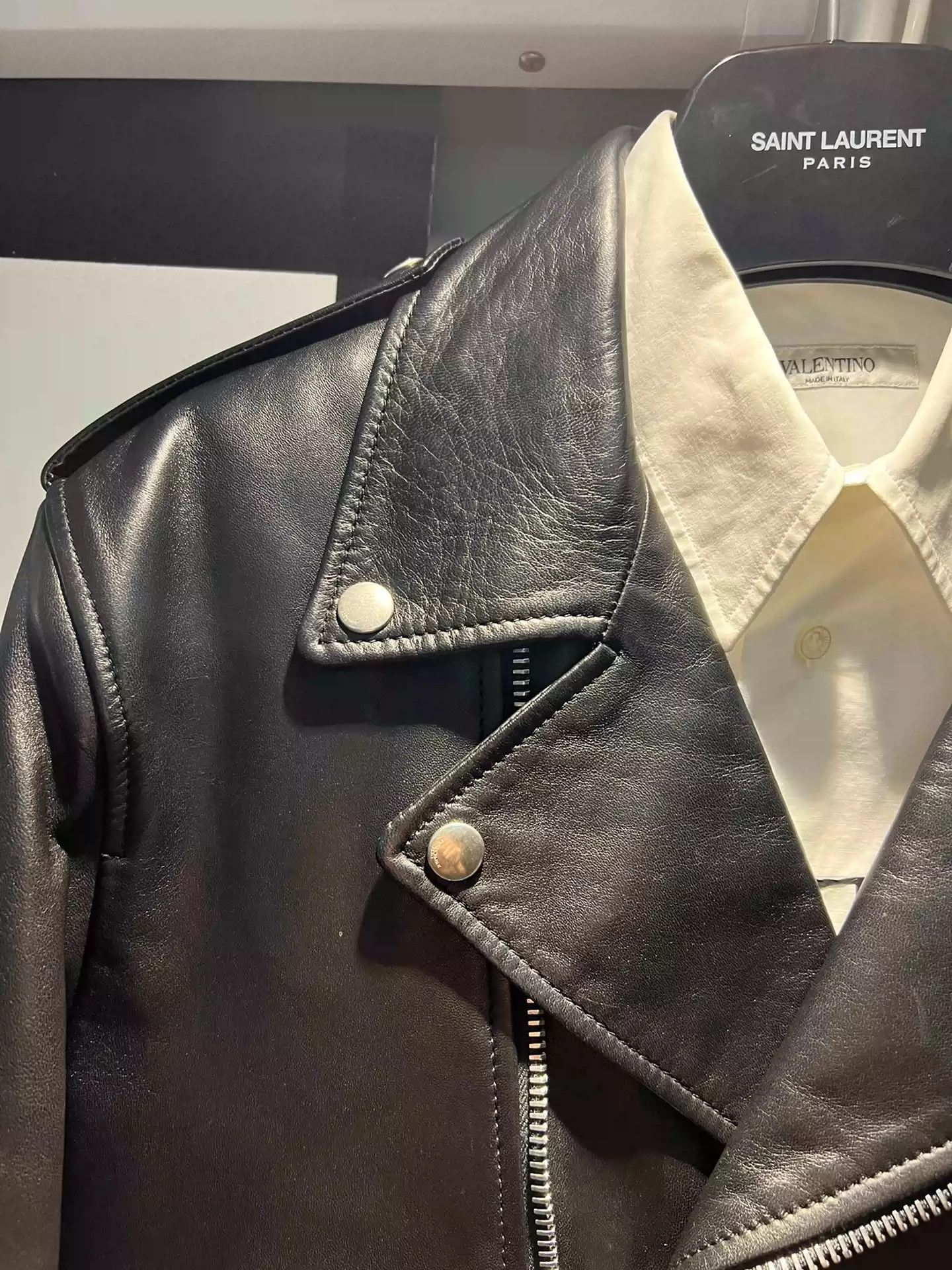 Yves Saint Laurent Saint Laurent 2015 L01 Leather Jacket Size 50 Black Size US M / EU 48-50 / 2 - 2 Thumbnail