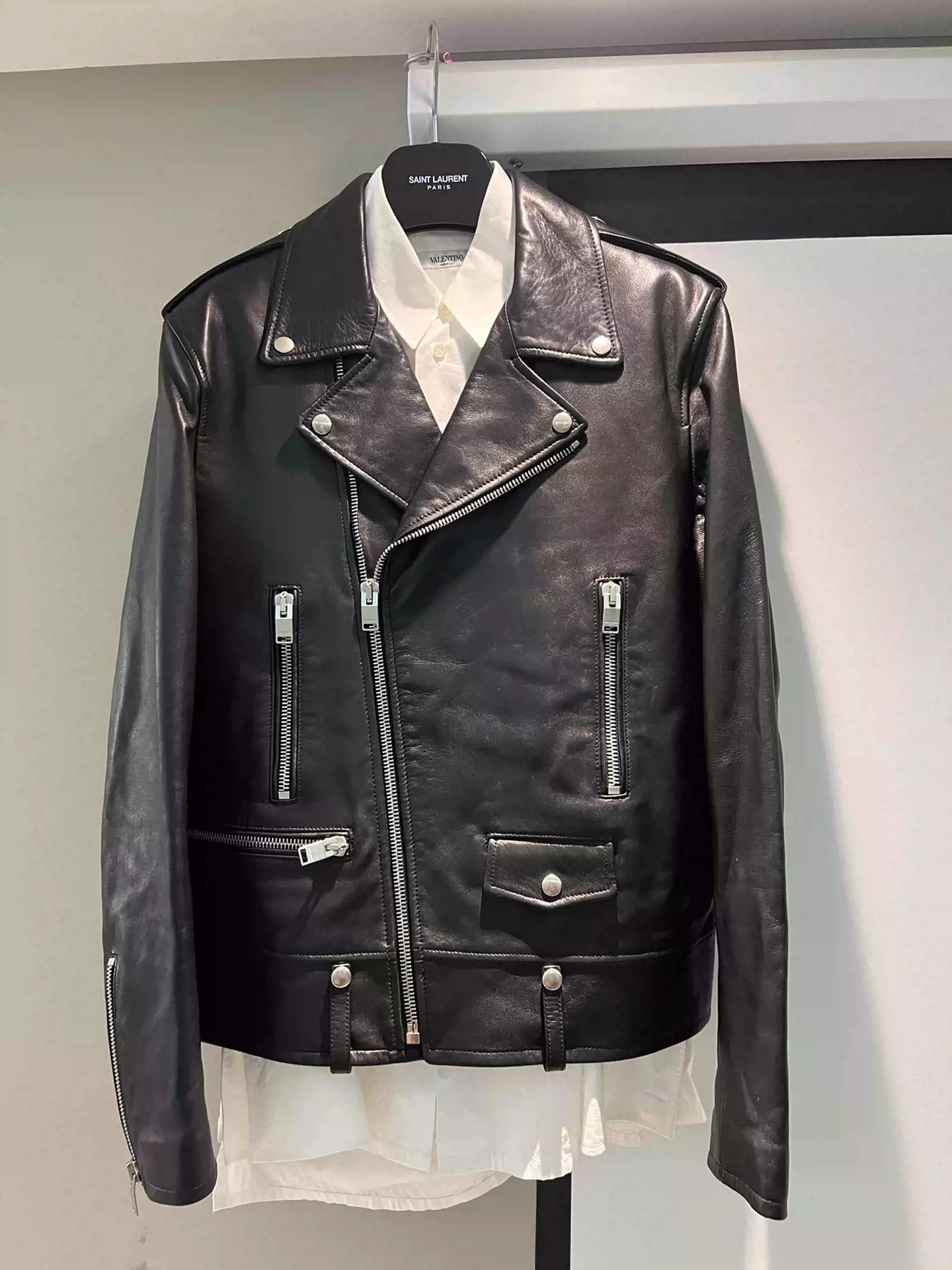 Yves Saint Laurent Saint Laurent 2015 L01 Leather Jacket Size 50 Black Size US M / EU 48-50 / 2 - 1 Thumbnail