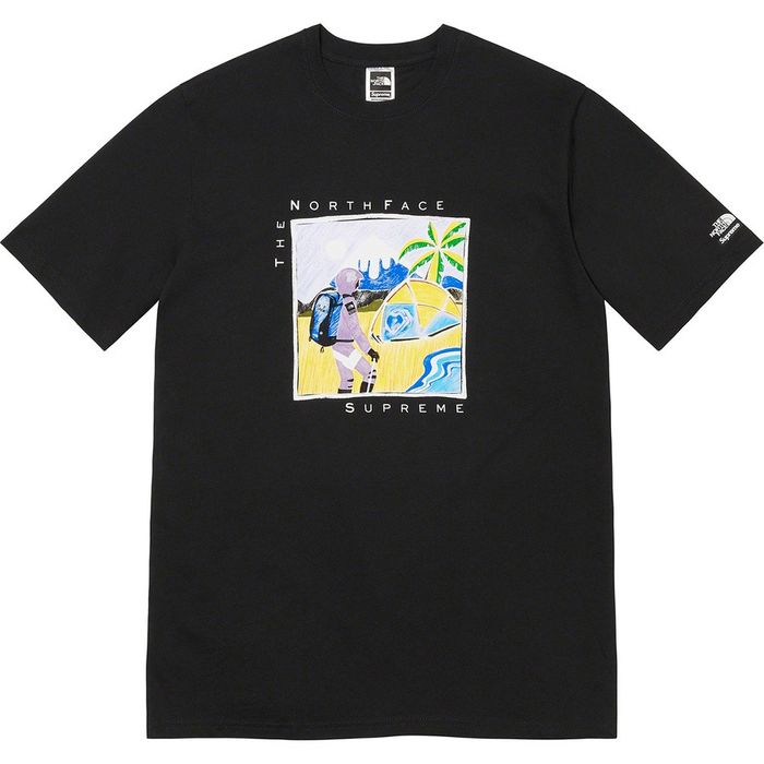 North face x supreme hot sale tee