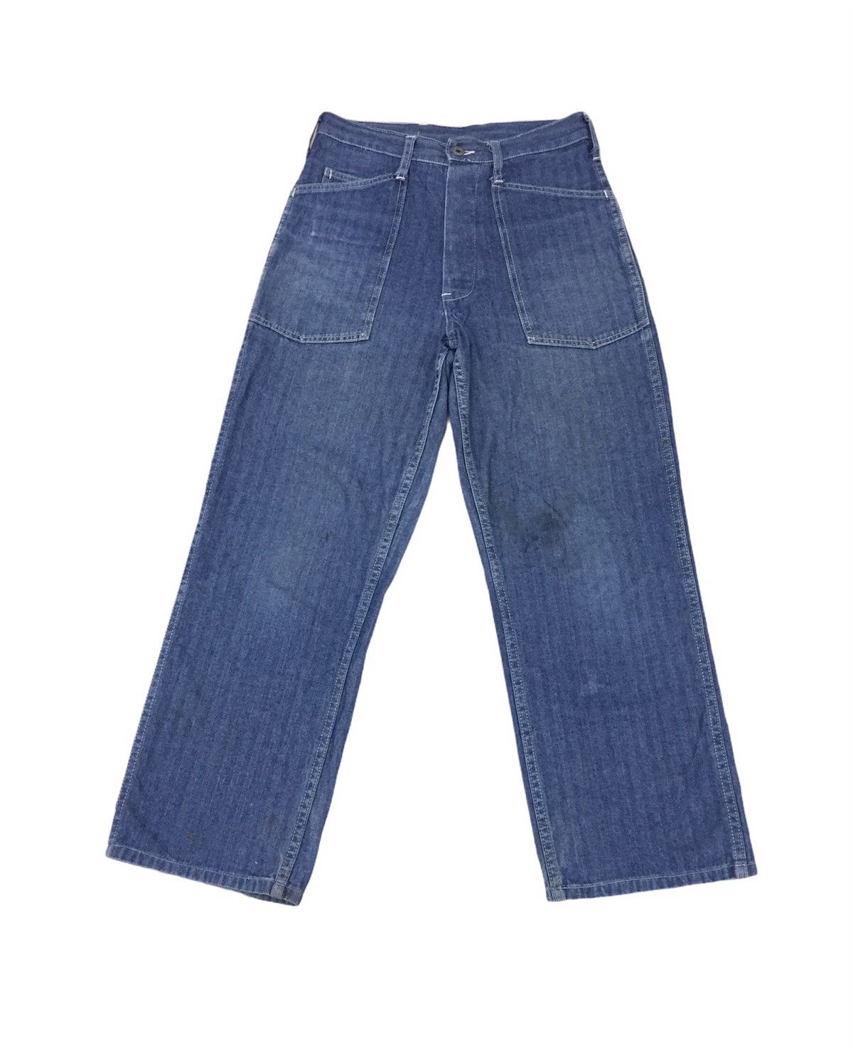 image of Military x USN Reproduction 60S Usn Army Denim By Silverstone in Blue, Men's (Size 30)