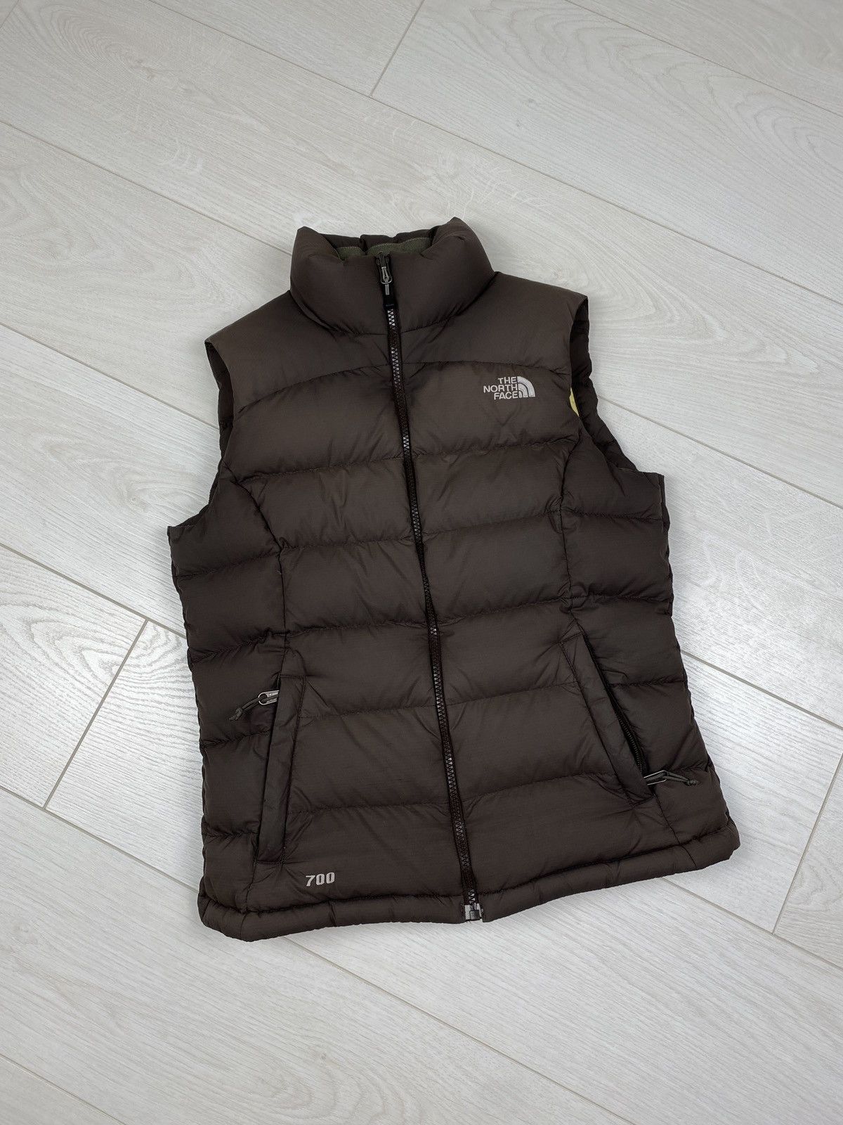 image of Hype x The North Face Vintage Brown Vest Puffer Down Jacket 700, Women's (Size Small)