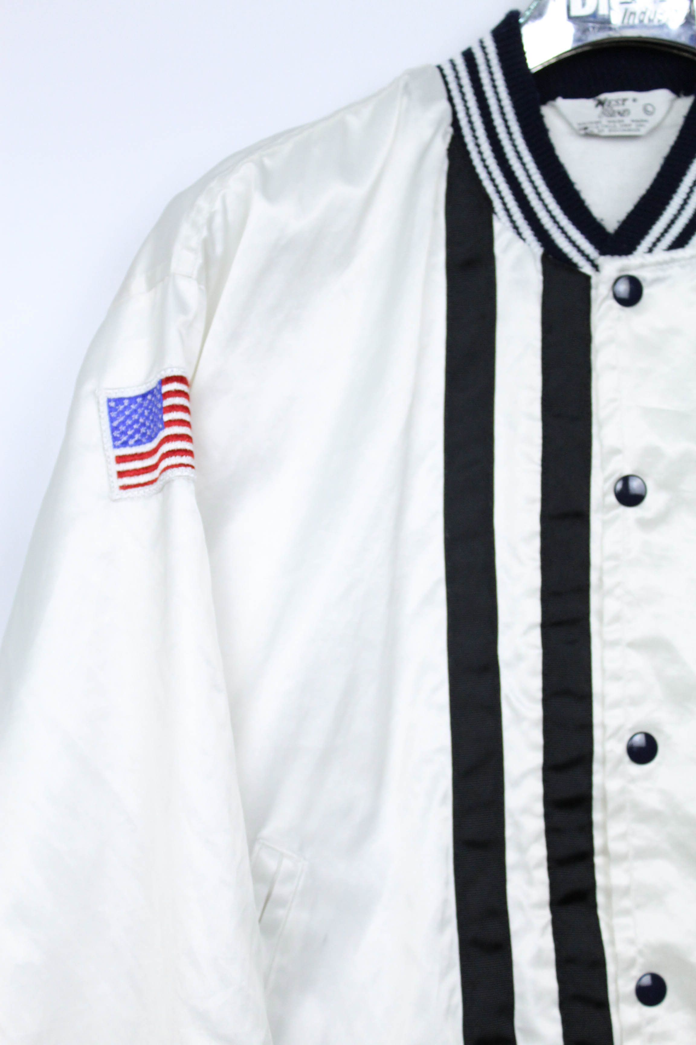 Vintage 90s Vintage Model Aviation Academy Satin Nylon Bomber Jacket Size US L / EU 52-54 / 3 - 5 Thumbnail