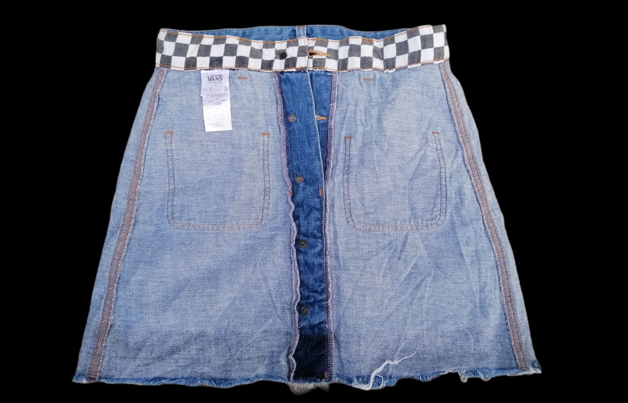 Vans Vintage Vans Streetwear Denim Mini Skirt Size 29" - 9 Thumbnail