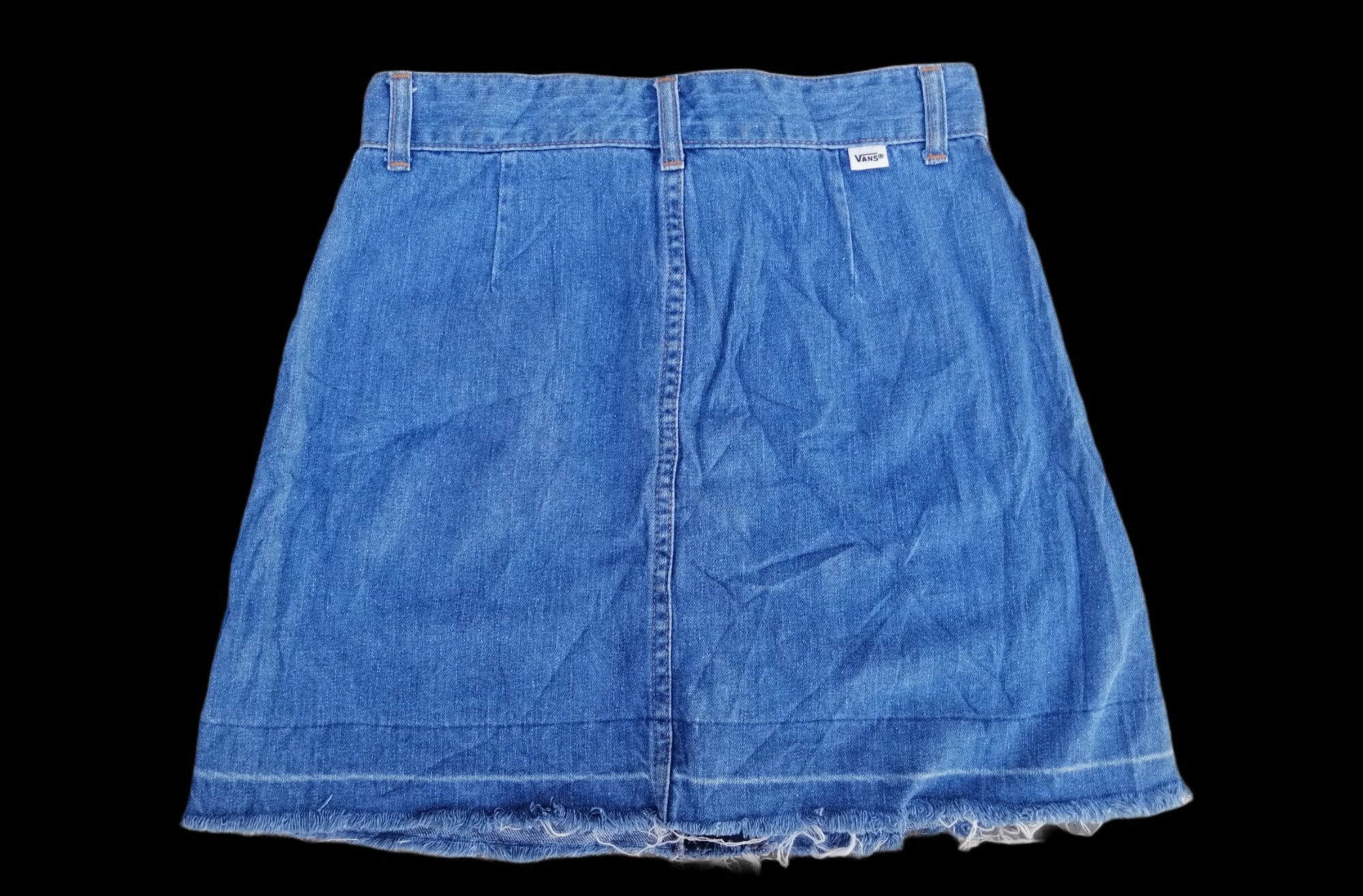 Vans Vintage Vans Streetwear Denim Mini Skirt Size 29" - 5 Thumbnail