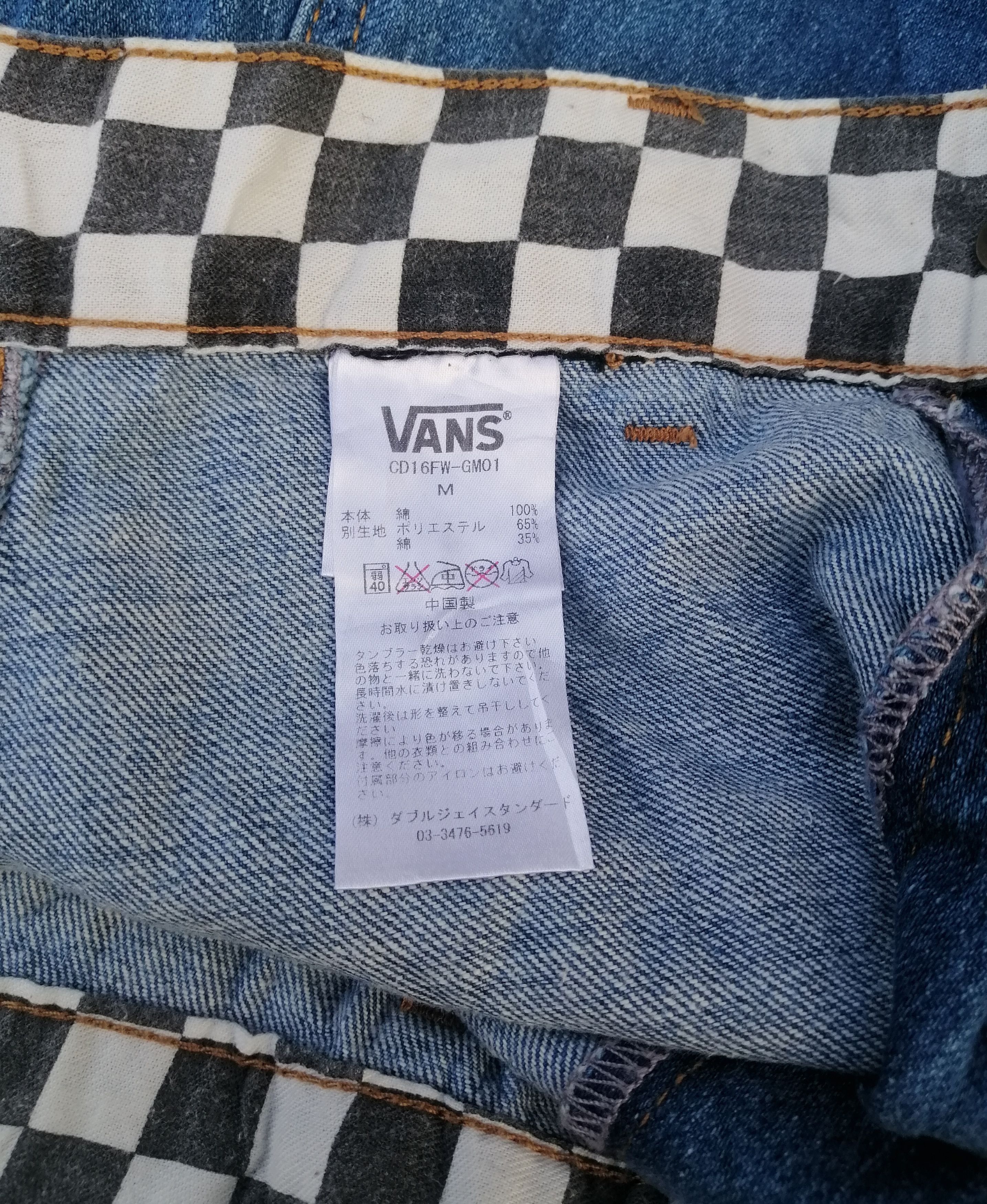 Vans Vintage Vans Streetwear Denim Mini Skirt Size 29" - 12 Thumbnail