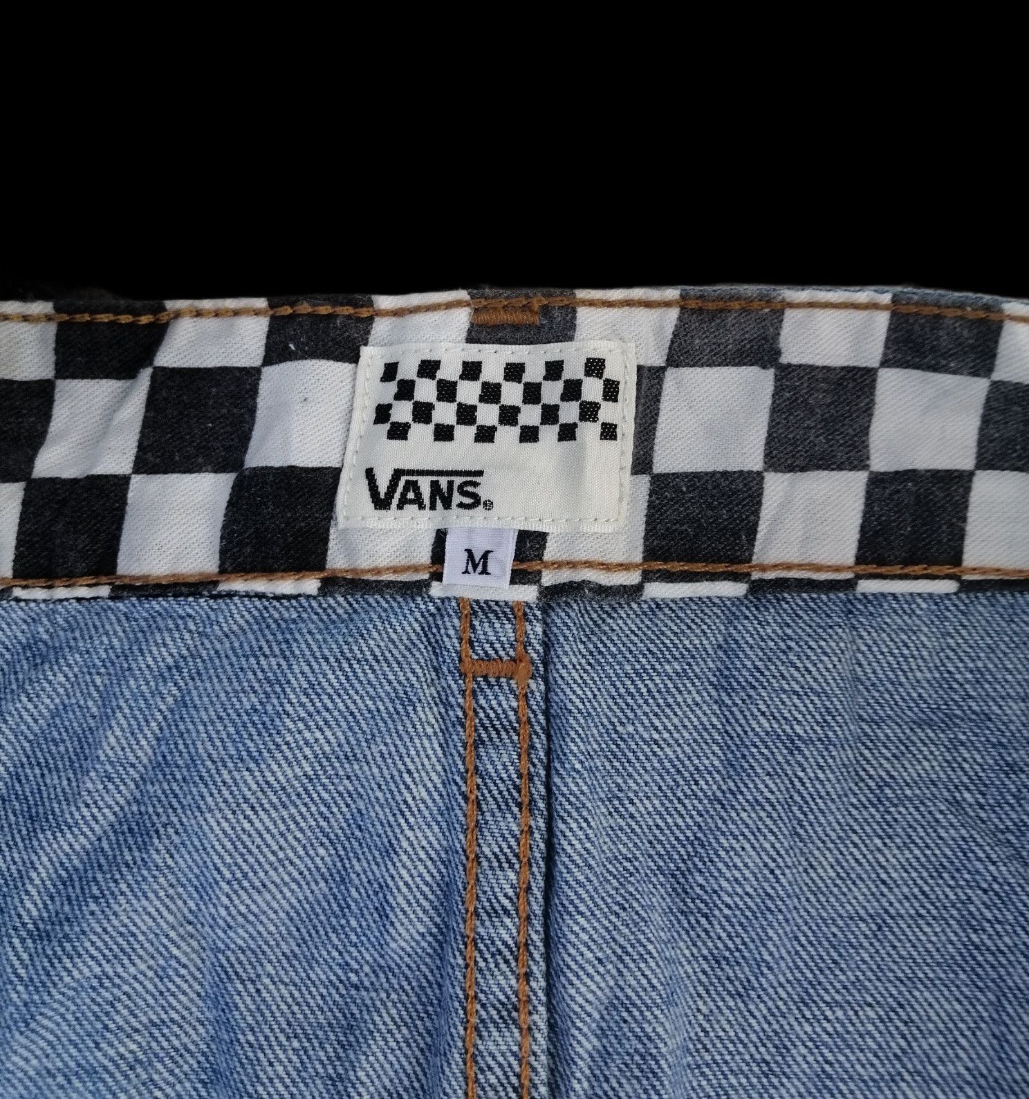 Vans Vintage Vans Streetwear Denim Mini Skirt Size 29" - 10 Thumbnail