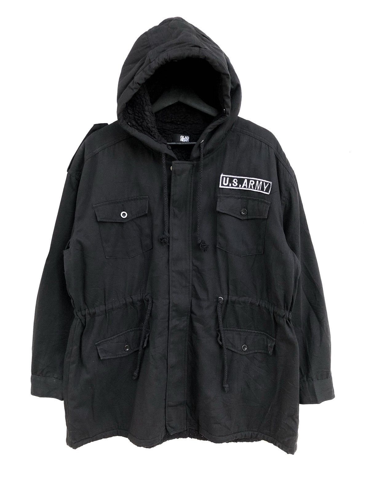 image of Military Glad News Parka Jacket Cold Weather Wear in Black, Men's (Size Medium)