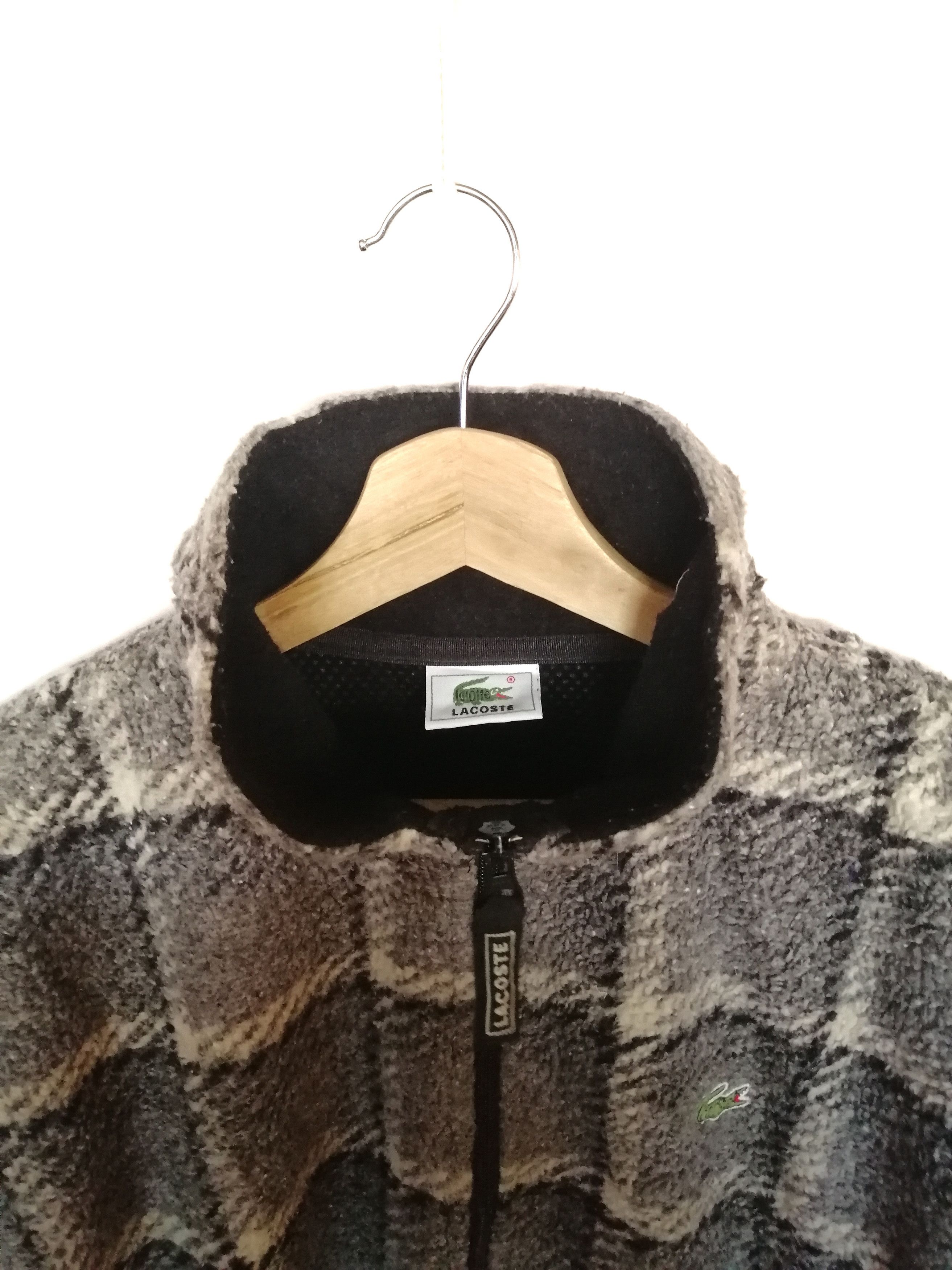 Lacoste Vintage LACOSTE Fleece Checkered Jacket Size US M / EU 48-50 / 2 - 3 Thumbnail