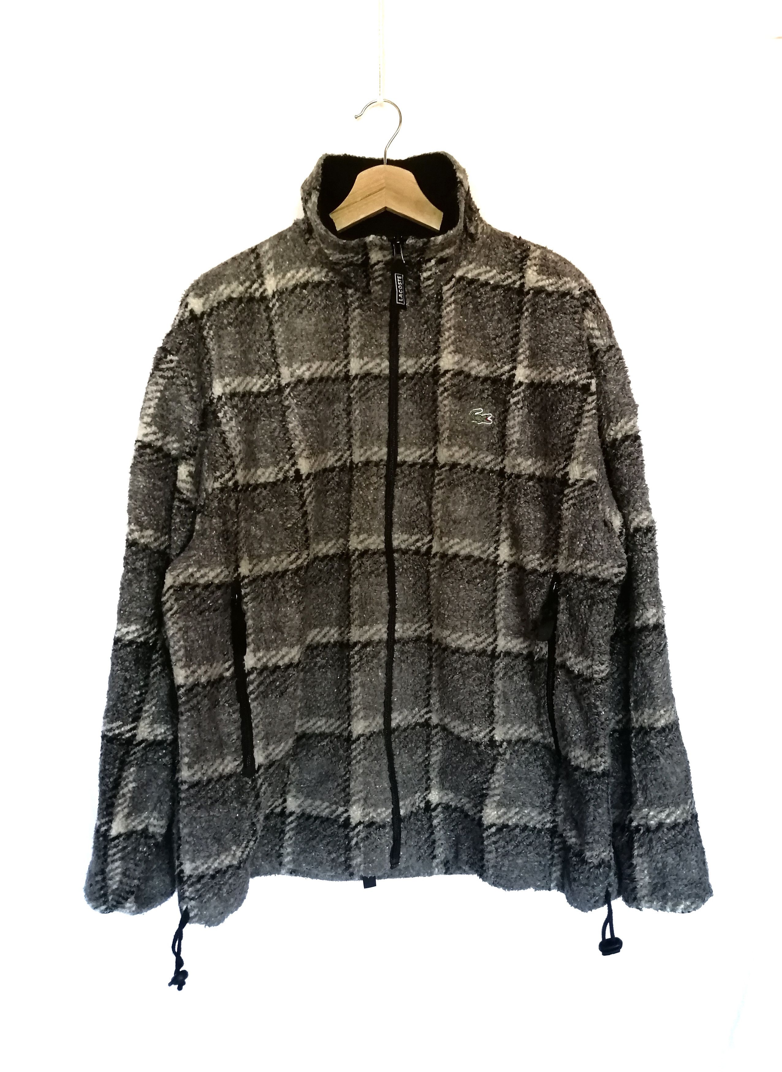 Lacoste Vintage LACOSTE Fleece Checkered Jacket Size US M / EU 48-50 / 2 - 1 Thumbnail