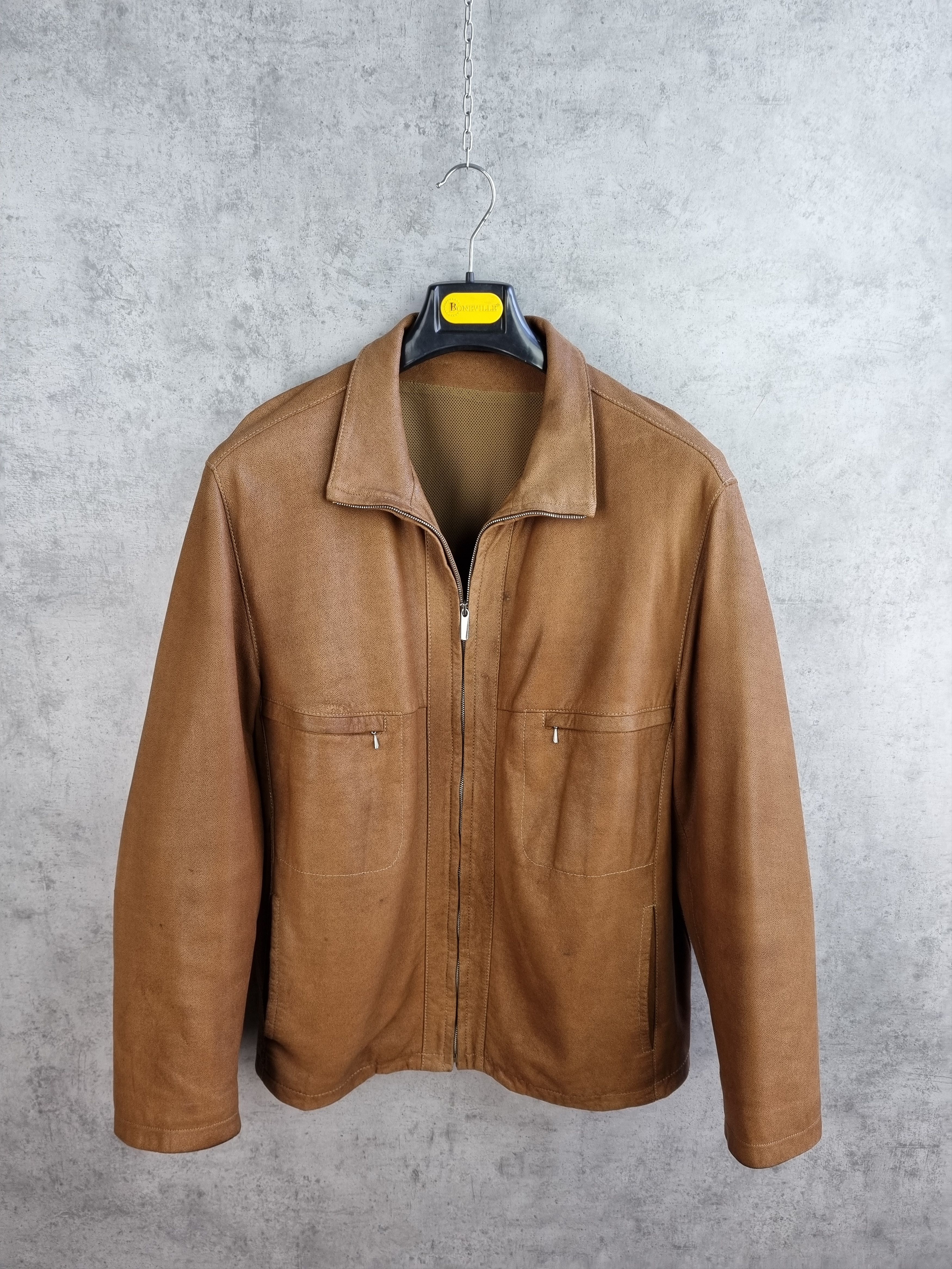 Genuine Leather RRP ±1500$ Rare LATINI Handmade in Italy leather Jacket Size US L / EU 52-54 / 3 - 11 Thumbnail