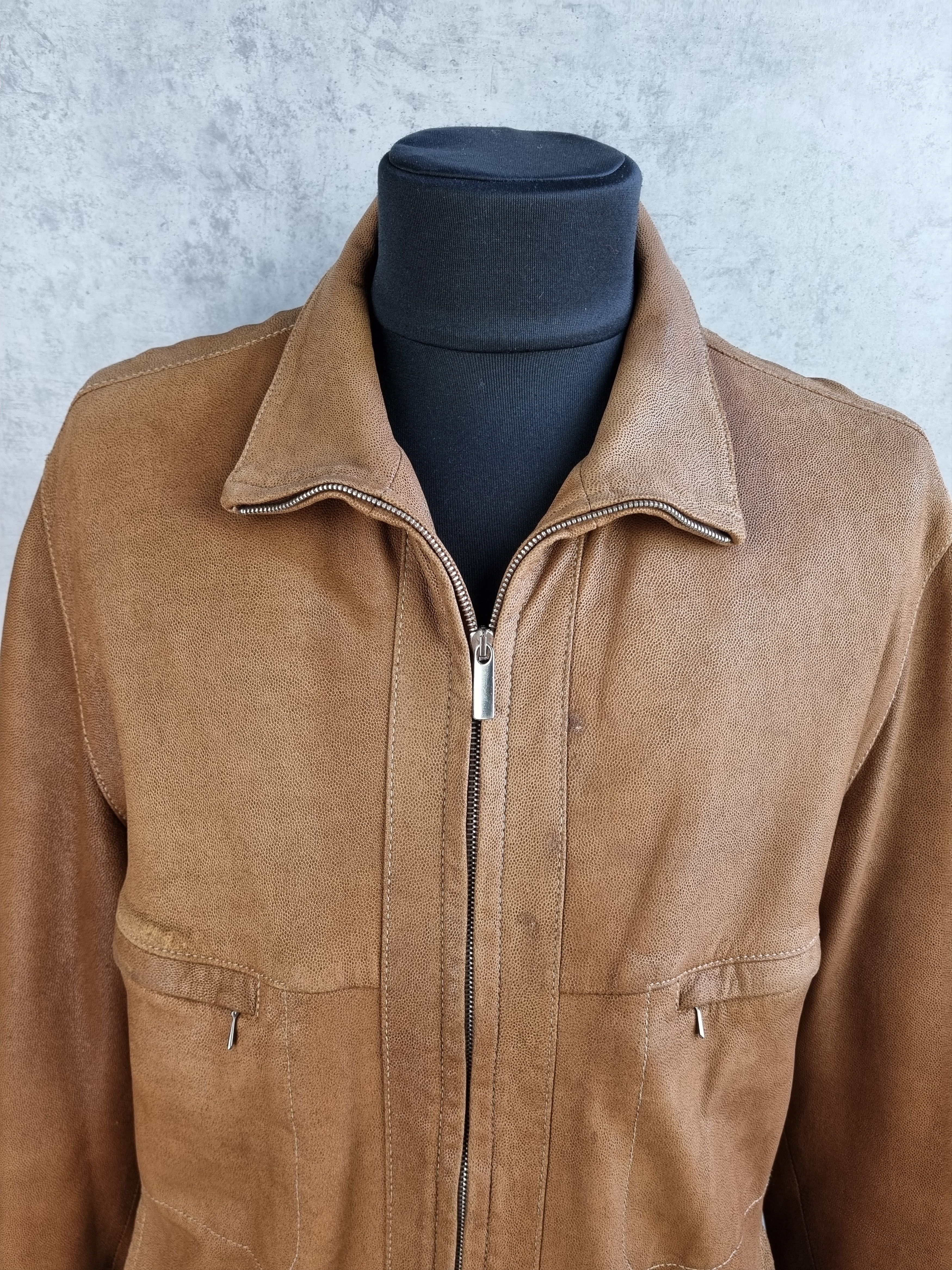 Genuine Leather RRP ±1500$ Rare LATINI Handmade in Italy leather Jacket Size US L / EU 52-54 / 3 - 2 Thumbnail