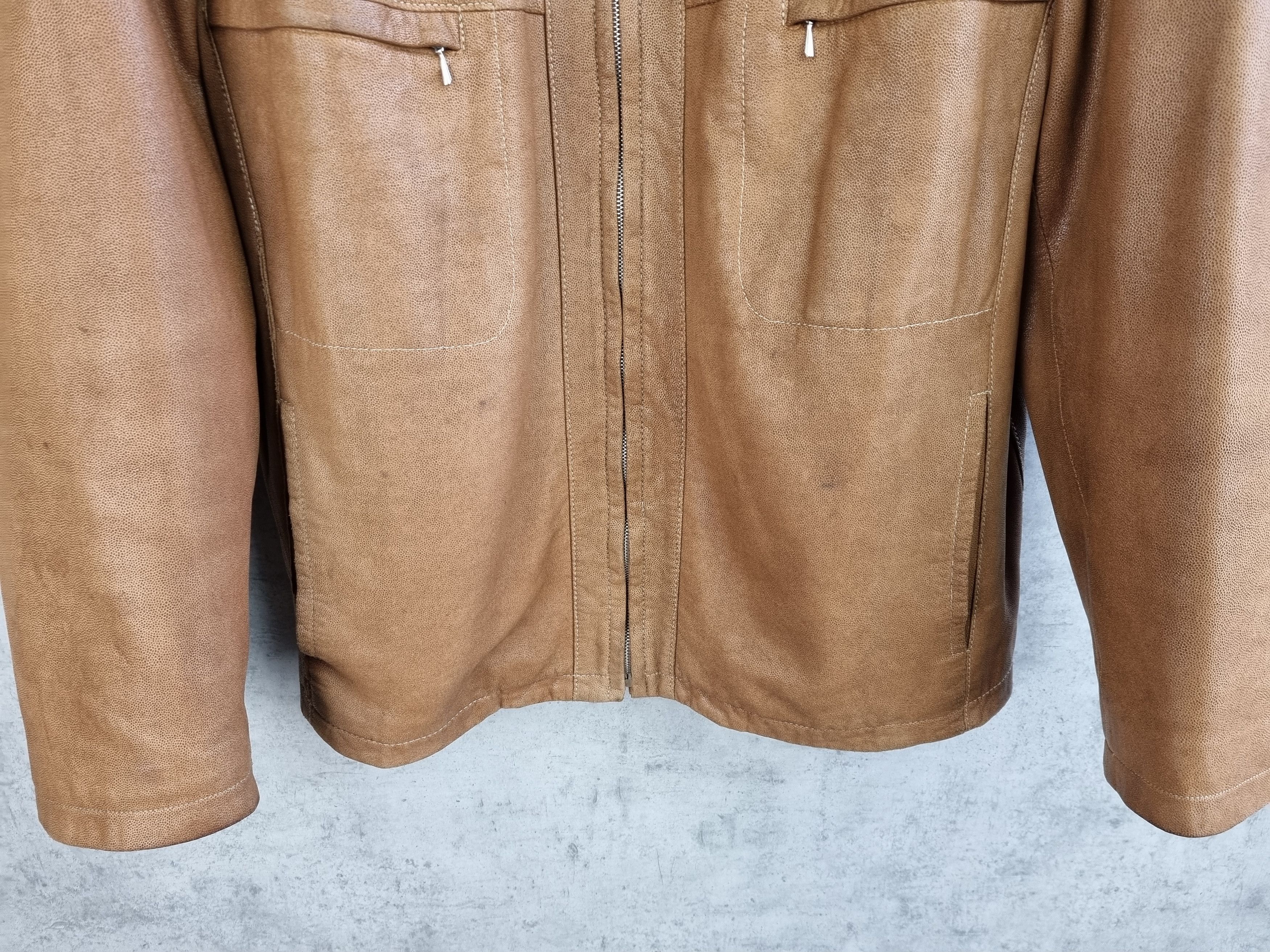 Genuine Leather RRP ±1500$ Rare LATINI Handmade in Italy leather Jacket Size US L / EU 52-54 / 3 - 9 Thumbnail