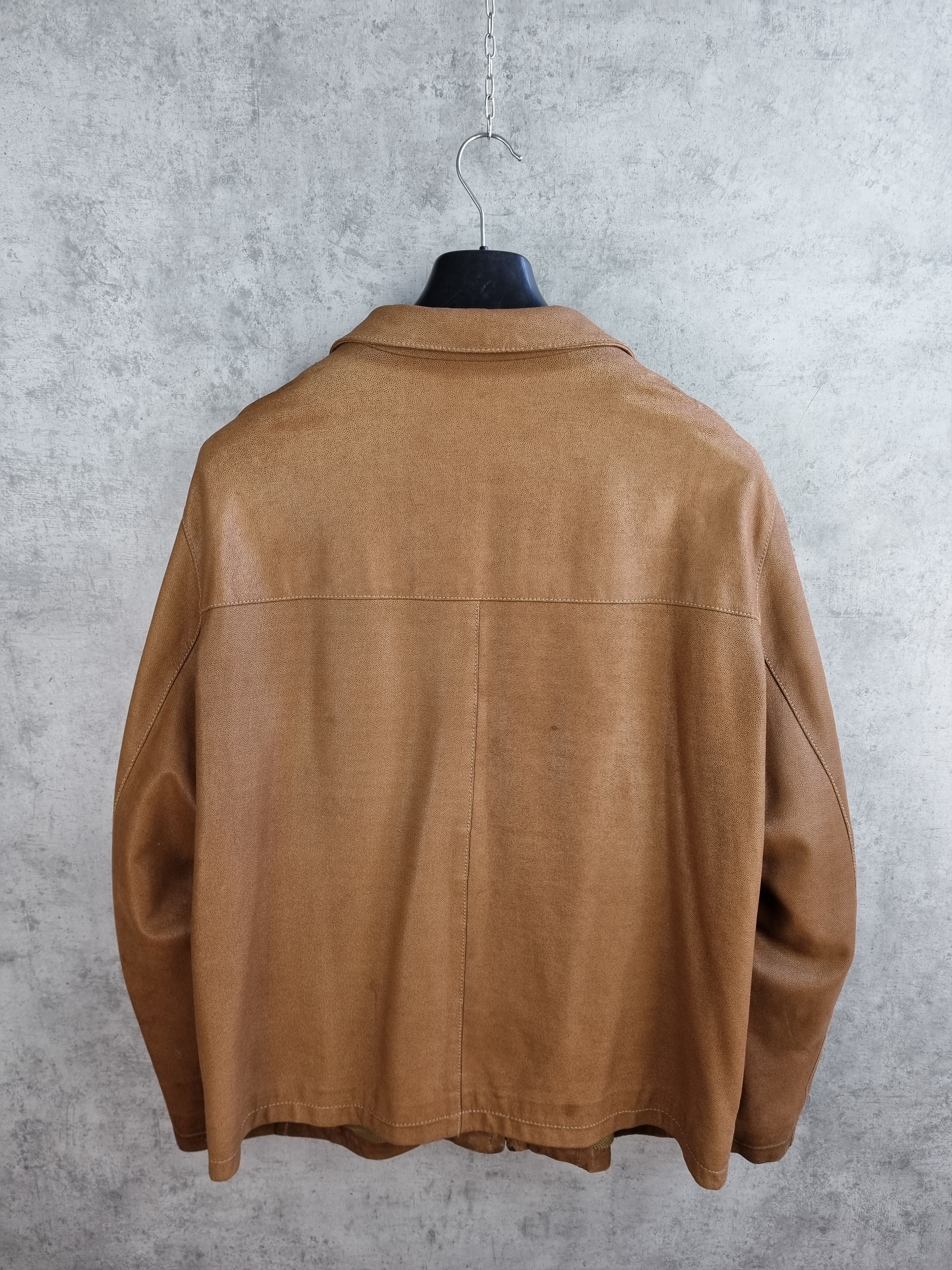 Genuine Leather RRP ±1500$ Rare LATINI Handmade in Italy leather Jacket Size US L / EU 52-54 / 3 - 4 Thumbnail