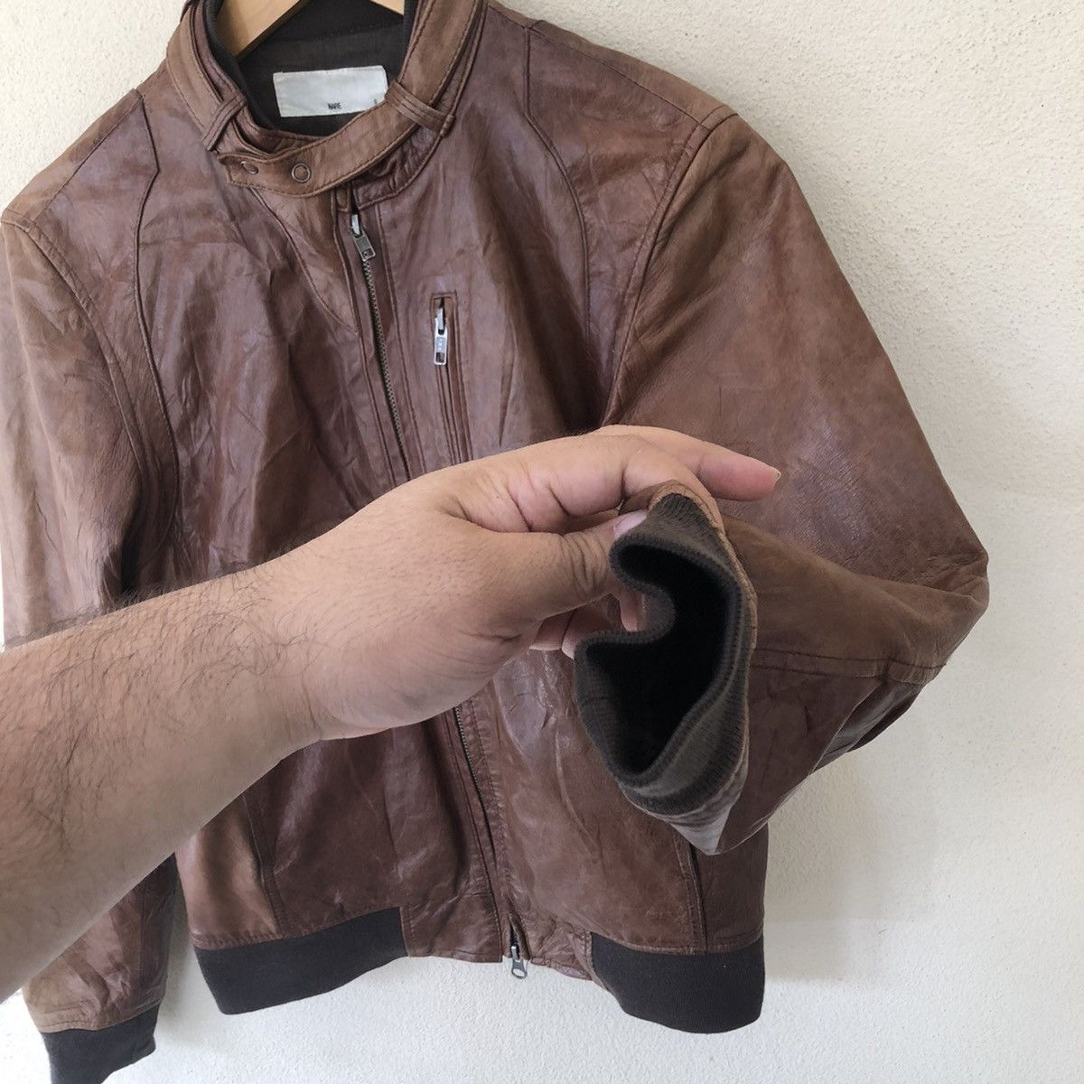 Vintage BIKER JACKET HARE SOFT LEATHER Size US S / EU 44-46 / 1 - 4 Thumbnail