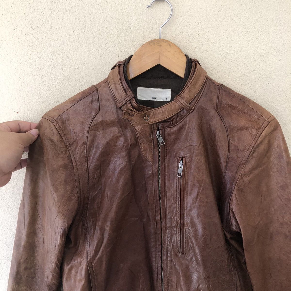 Vintage BIKER JACKET HARE SOFT LEATHER Size US S / EU 44-46 / 1 - 3 Thumbnail