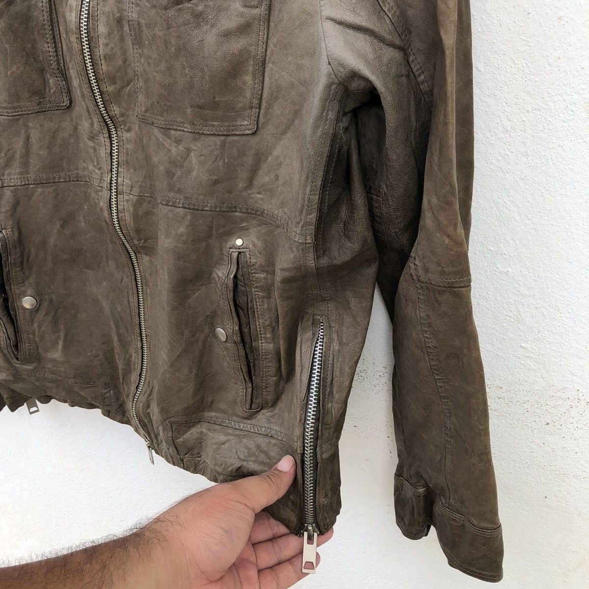 Japanese Brand SEDITIONARIES BIKER PARACHUTE SOFT LEATHER JACKET Size US M / EU 48-50 / 2 - 5 Thumbnail