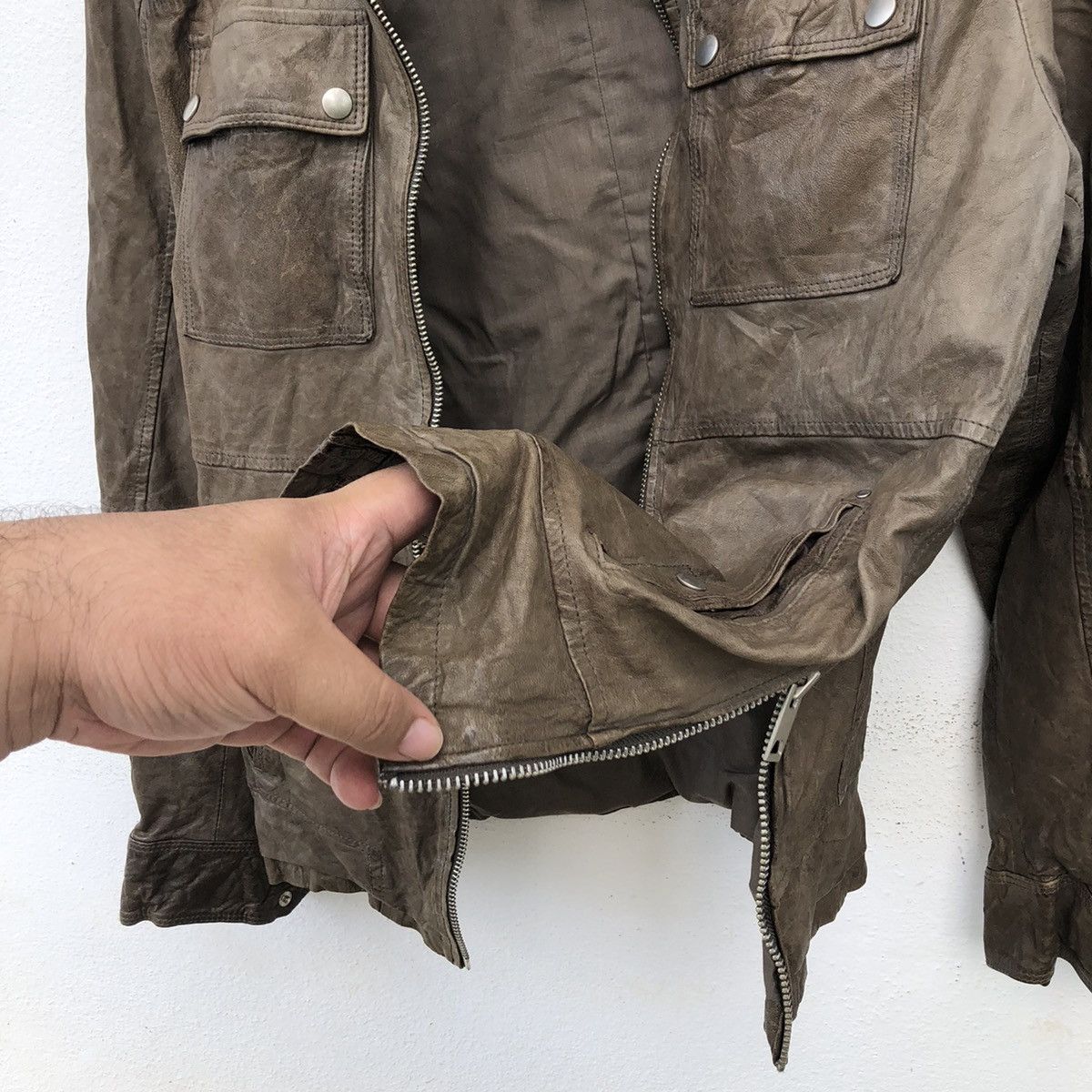Japanese Brand SEDITIONARIES BIKER PARACHUTE SOFT LEATHER JACKET Size US M / EU 48-50 / 2 - 9 Thumbnail