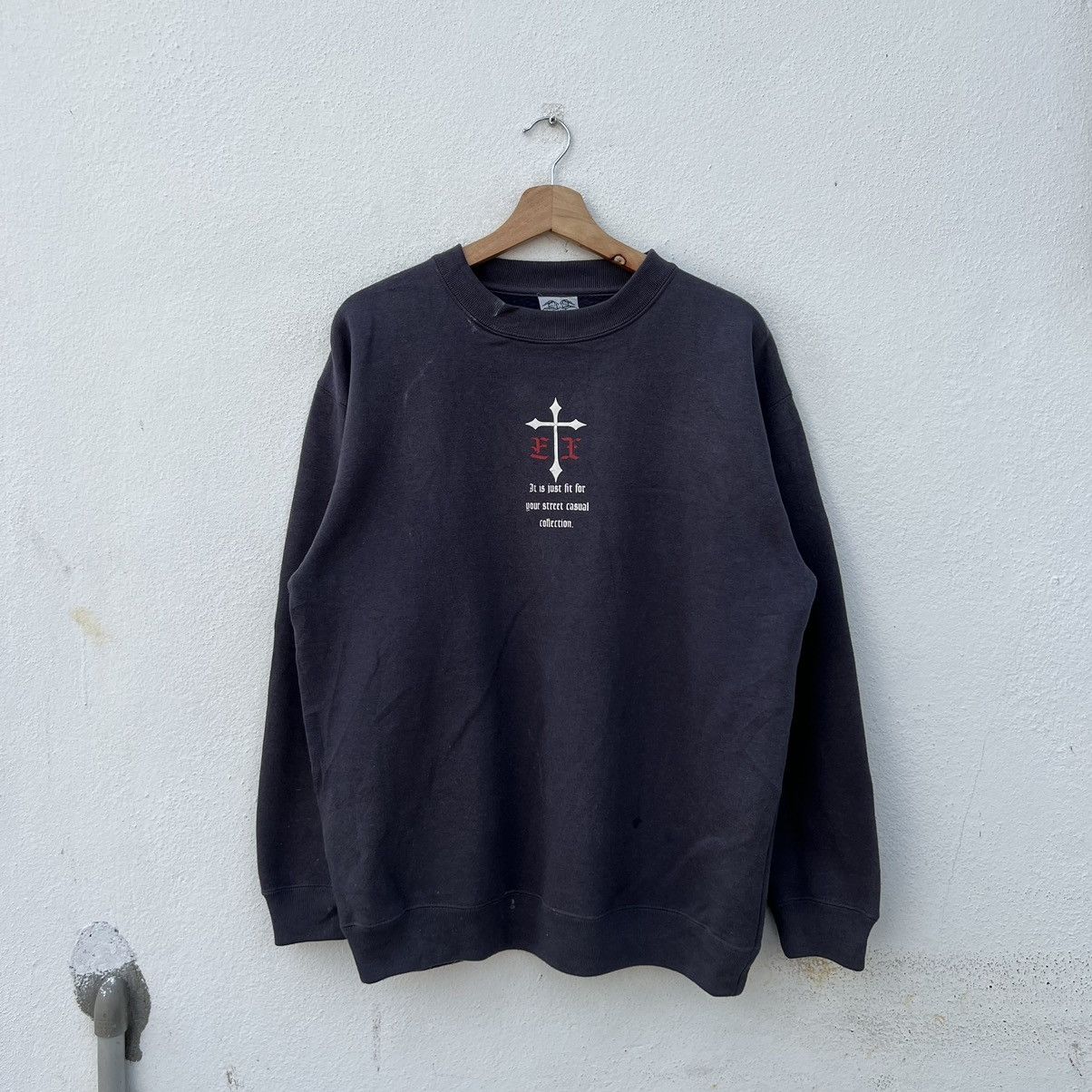 Japanese Brand BULLET NOISE BIG LOGO SWEATSHIRT INSPIRED BY CHROME HEARTS Size US L / EU 52-54 / 3 - 2 Thumbnail