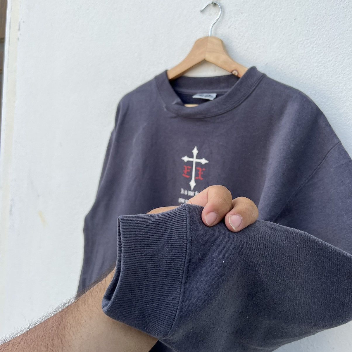 Japanese Brand BULLET NOISE BIG LOGO SWEATSHIRT INSPIRED BY CHROME HEARTS Size US L / EU 52-54 / 3 - 8 Thumbnail