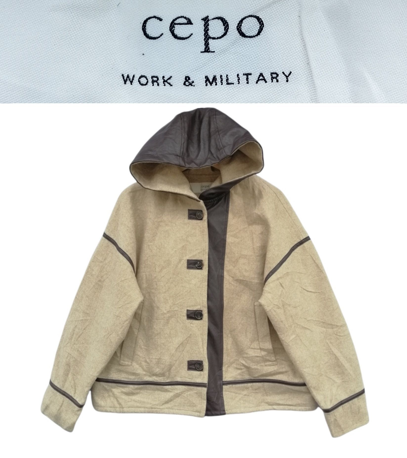 image of Fashion Victim x Vintage Cepo Work & Military Hoodie Jacket, Men's (Size Medium)