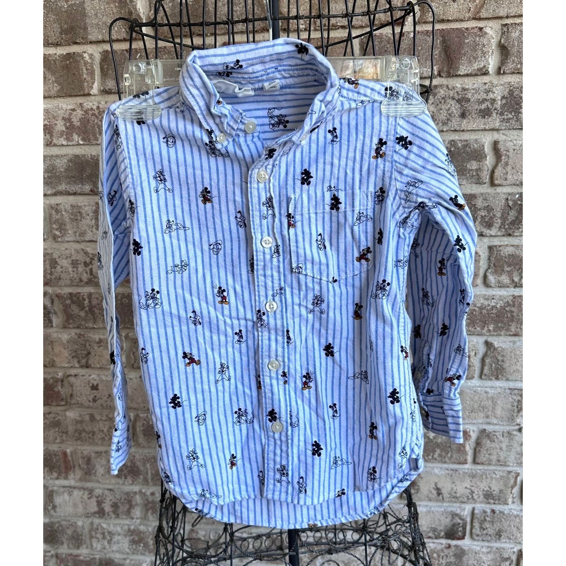 Disney × Gap × Vintage Gap Baby Toddler Button Down Shirt 5T All Over Print Mick Size US S / EU 44-46 / 1 - 8 Thumbnail