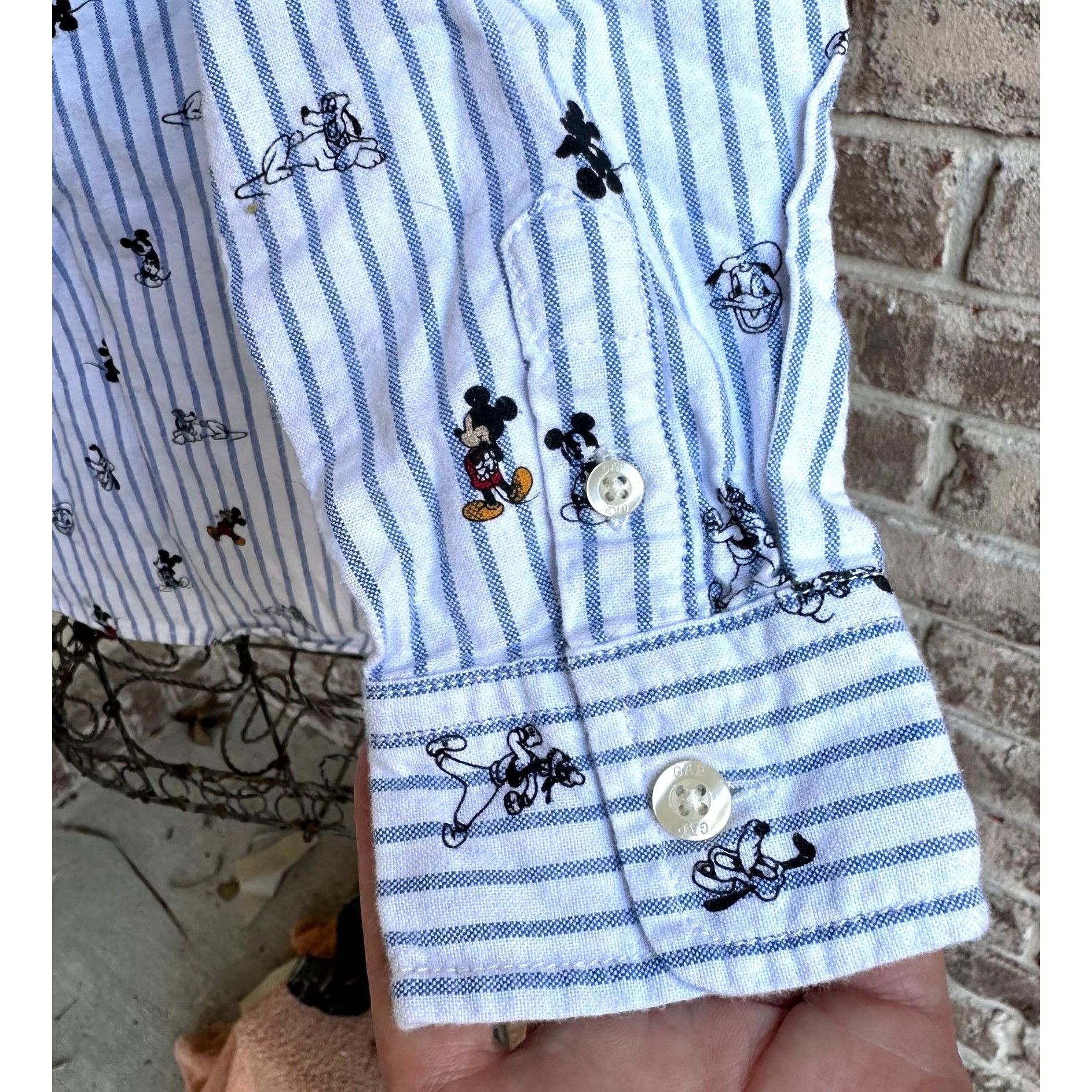 Disney × Gap × Vintage Gap Baby Toddler Button Down Shirt 5T All Over Print Mick Size US S / EU 44-46 / 1 - 11 Thumbnail