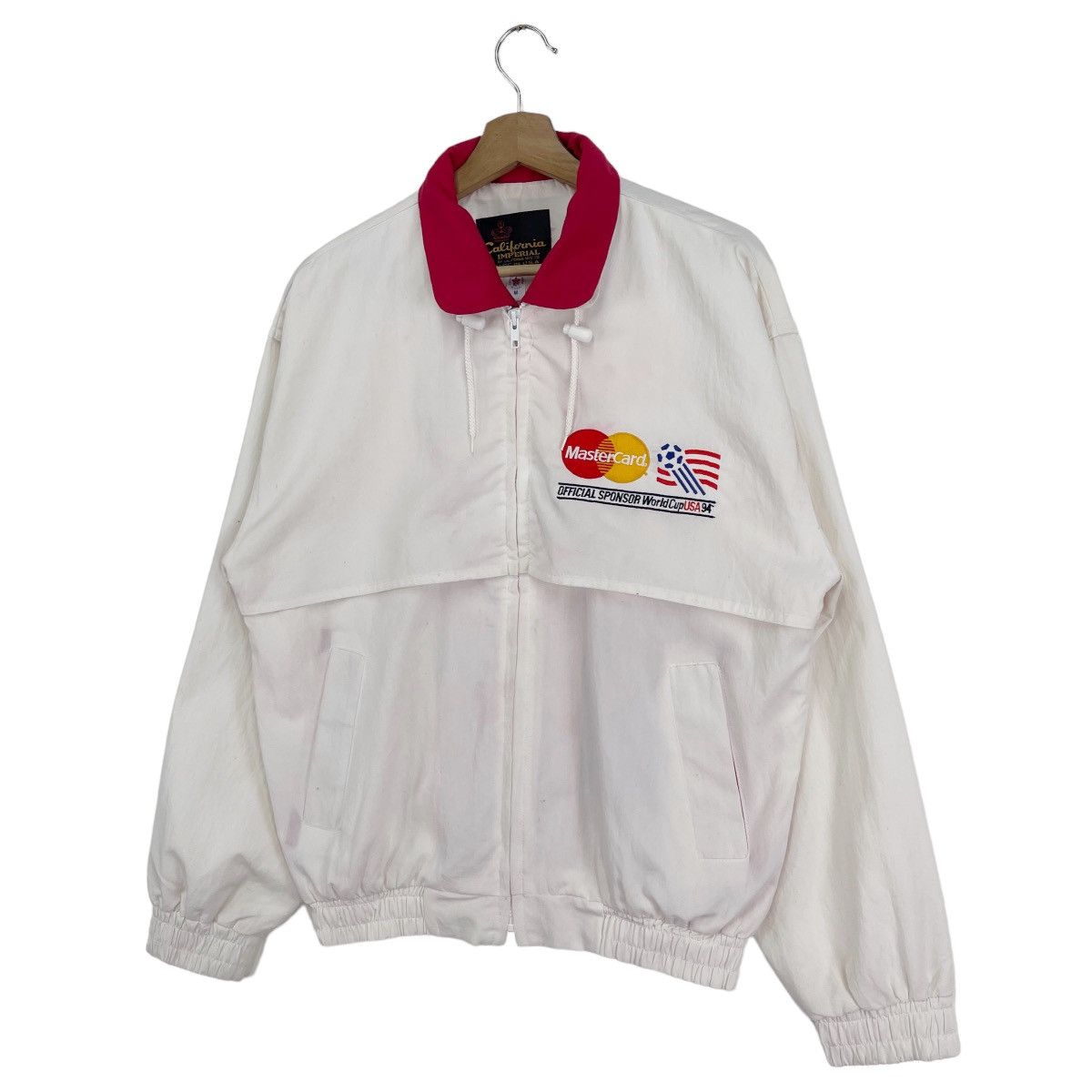 Vintage 1994 World Cup USA Mastercard Sponsored Bomber Jacket Size US M / EU 48-50 / 2 - 2 Thumbnail