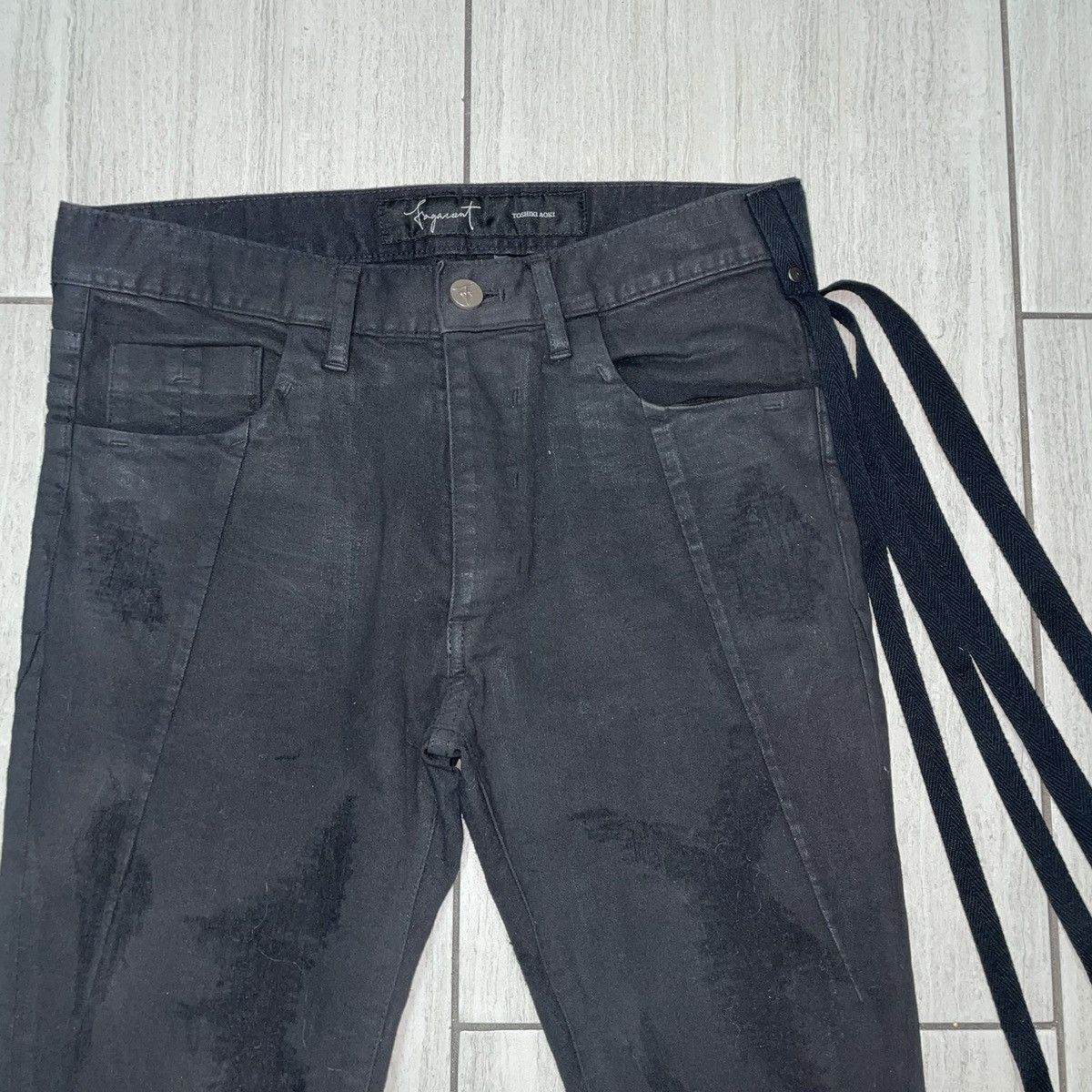 Fagassent Toshiki Aoki Toshiki Aoki Bondage Style Strap Denim Size US 31 - 9 Thumbnail