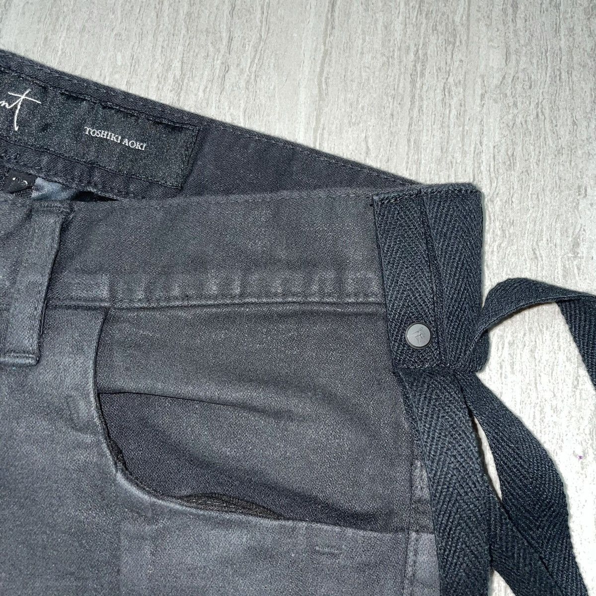 Fagassent Toshiki Aoki Toshiki Aoki Bondage Style Strap Denim Size US 31 - 6 Thumbnail