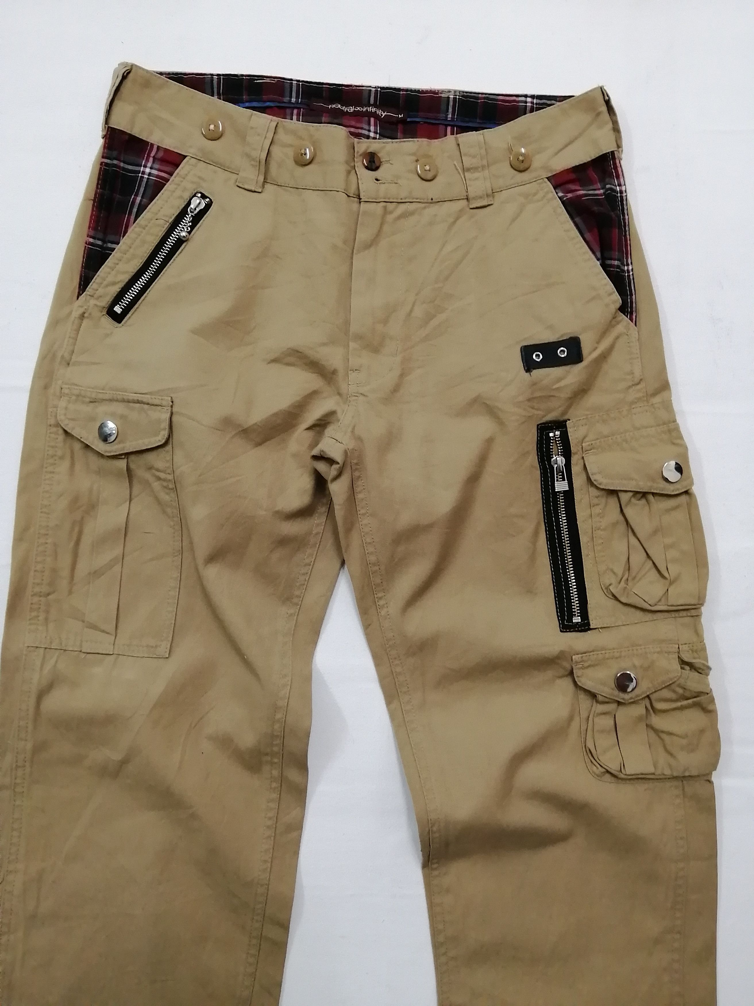 Japanese Brand Neutral Infinity Japanese Multipocket Cargo Pants Size US 33 - 8 Thumbnail