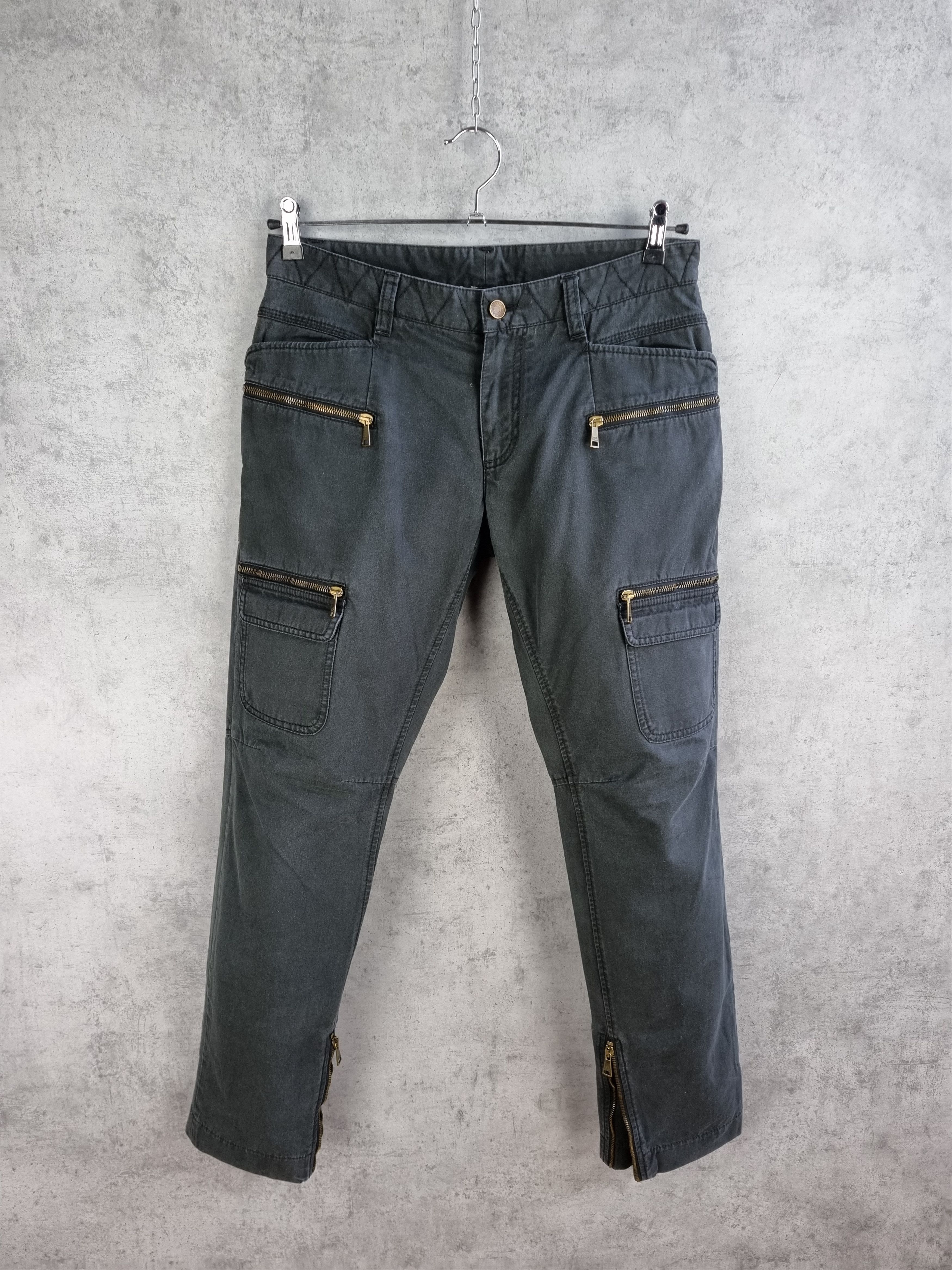 image of Avant Garde x Dolce Gabbana Early '00 Multi Pockets Dolce & Gabbana Aviator Pants in Faded Black (S