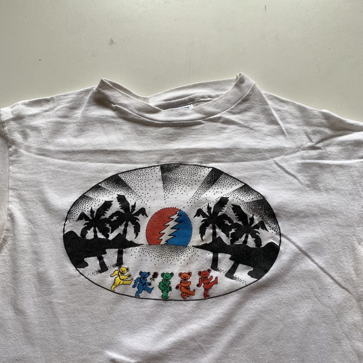 Band Tees Vintage 80s Grateful Dead band graphic T-shirt white rare Size US M / EU 48-50 / 2 - 2 Thumbnail