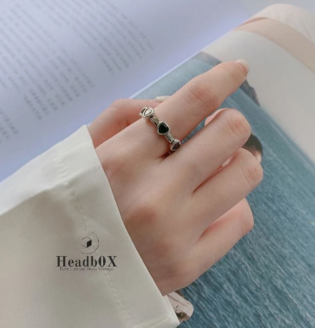 Jewelry Heart Colourful Stone Rings Size ONE SIZE - 2 Thumbnail