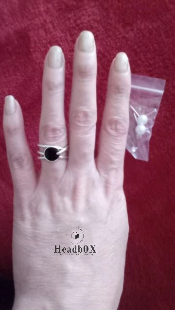 Jewelry Handmade Black Zircon Ring Size ONE SIZE - 6 Thumbnail