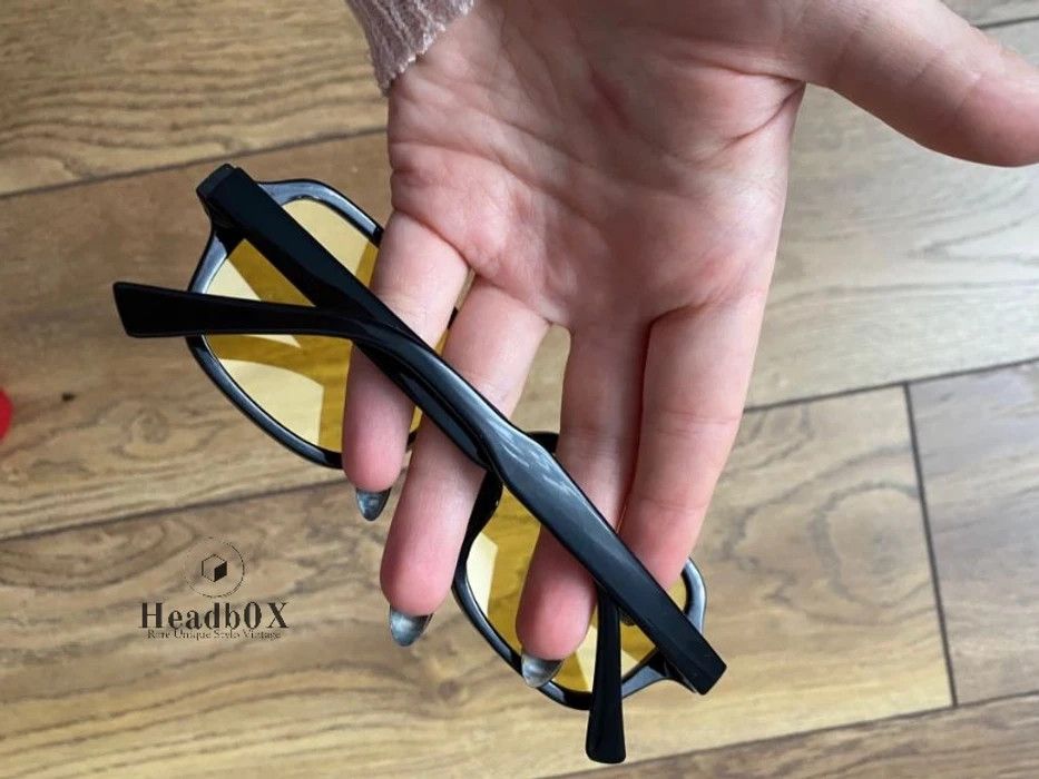 Vintage Oversized Yellow Lens Square Sunglasses Size ONE SIZE - 7 Thumbnail
