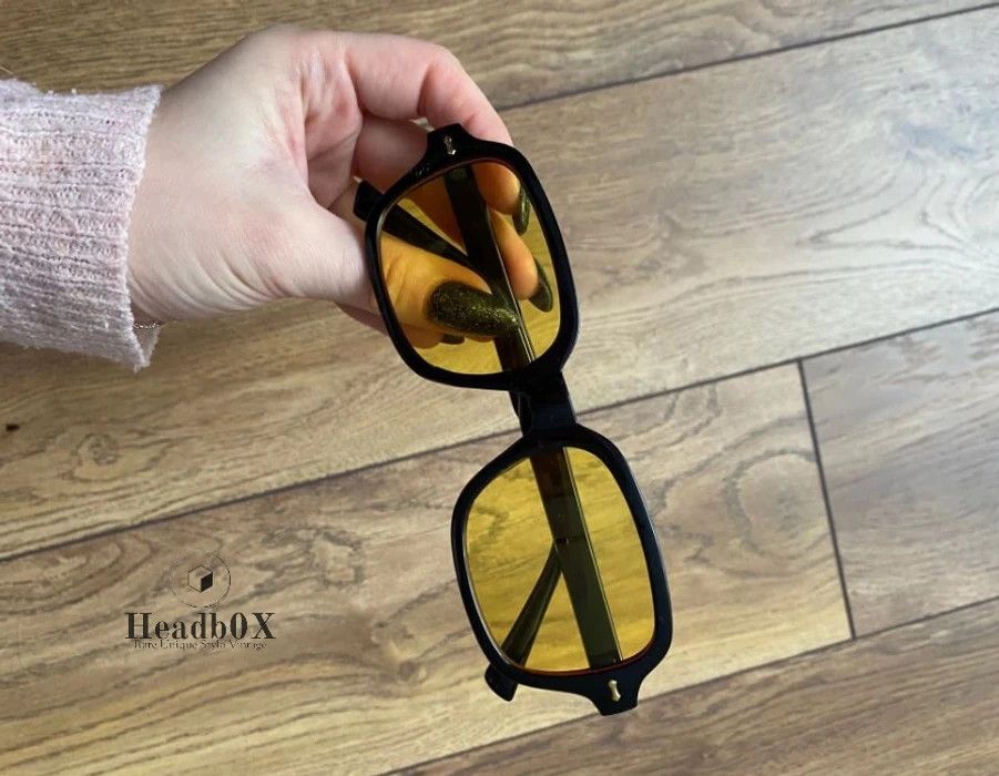 Vintage Oversized Yellow Lens Square Sunglasses Size ONE SIZE - 5 Thumbnail