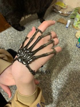 Jewelry Hand Skull Skeleton Bracelet (Black) Size ONE SIZE - 7 Thumbnail