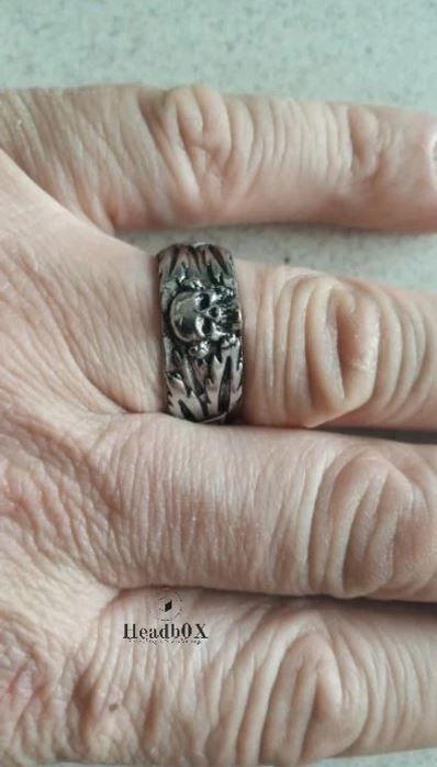 Jewelry Carved Skull Personality Ring Size ONE SIZE - 5 Thumbnail