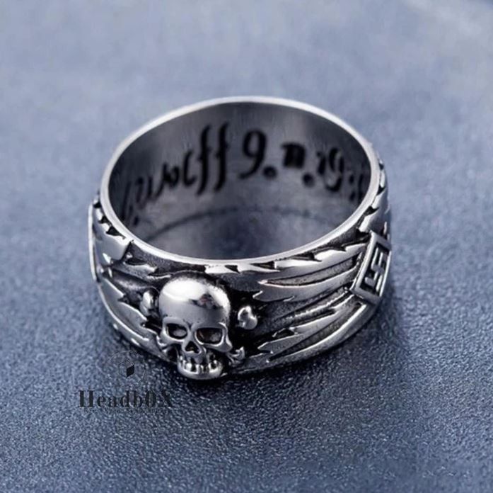 Jewelry Carved Skull Personality Ring Size ONE SIZE - 1 Thumbnail
