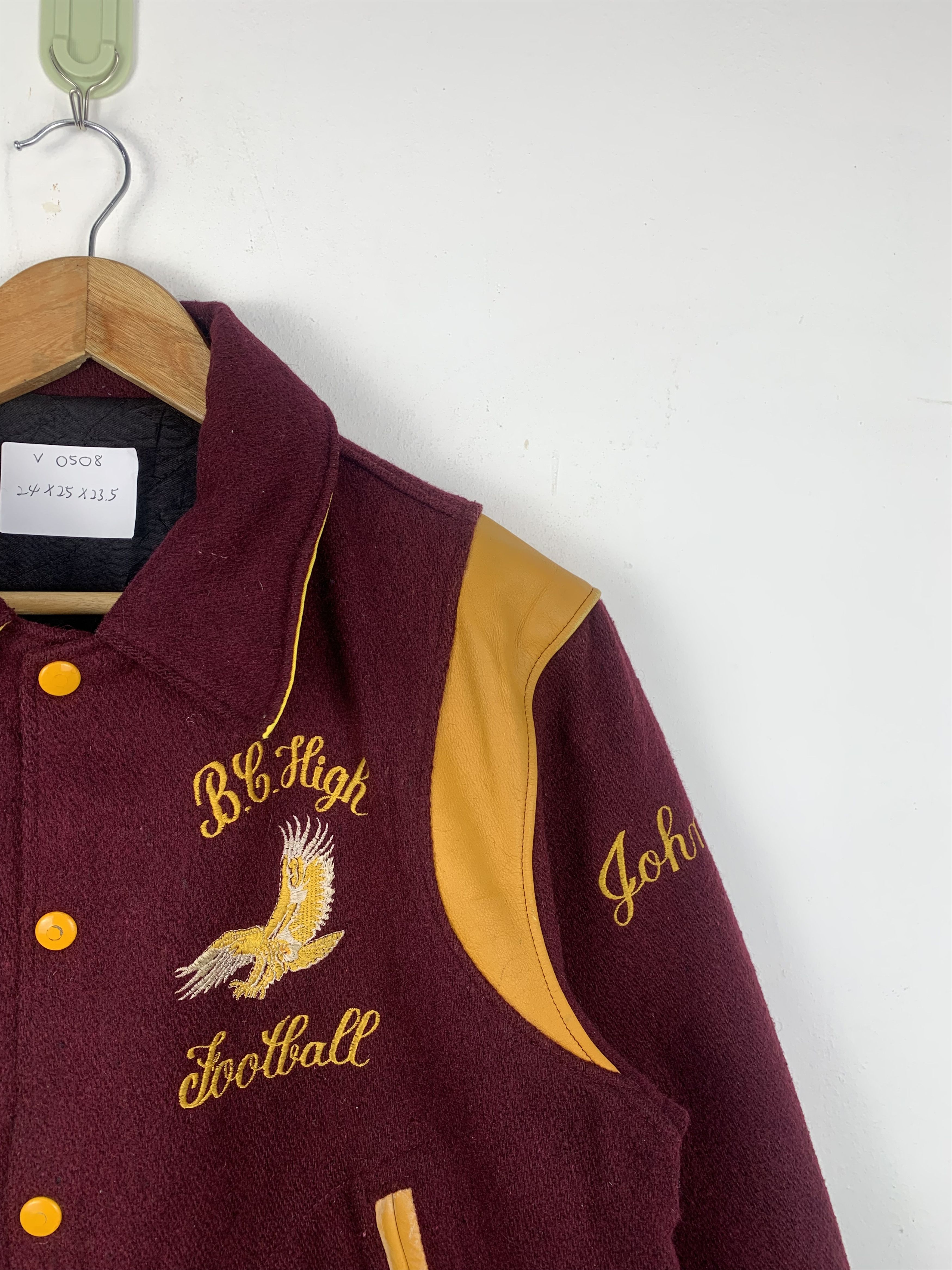 Japanese Brand Vintage 70s Japanese Brand Wool Varsity Jacket Red Size US M / EU 48-50 / 2 - 5 Thumbnail