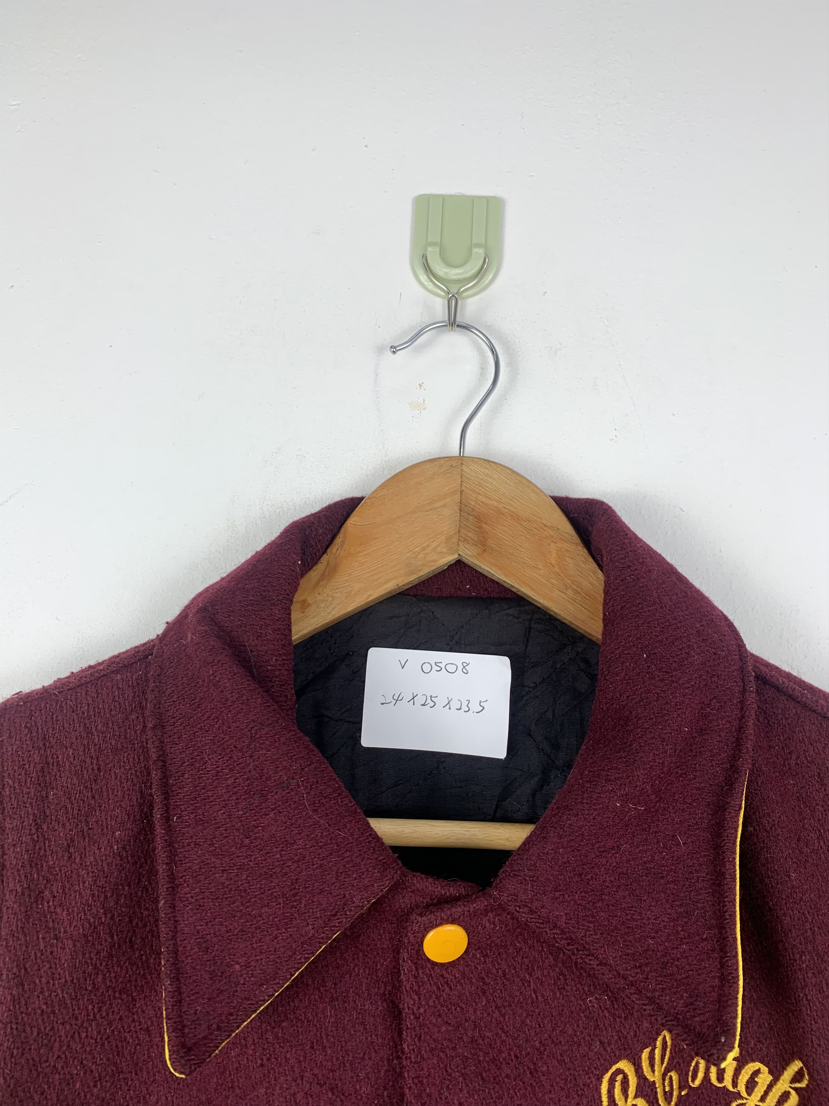 Japanese Brand Vintage 70s Japanese Brand Wool Varsity Jacket Red Size US M / EU 48-50 / 2 - 8 Thumbnail