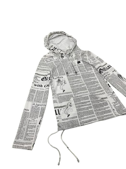 Galliano John Galliano Newspaper Stretch Hoodie Underwear Skinny 4