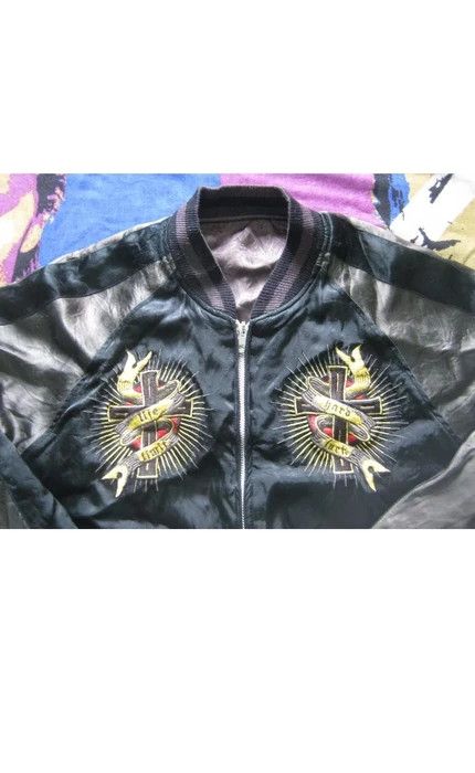 Japanese Brand ARCHIVAL SUKAJAN SOUVENIR JACKET EMBROIDERY SKULL JUNK STAR Size US L / EU 52-54 / 3 - 7 Thumbnail